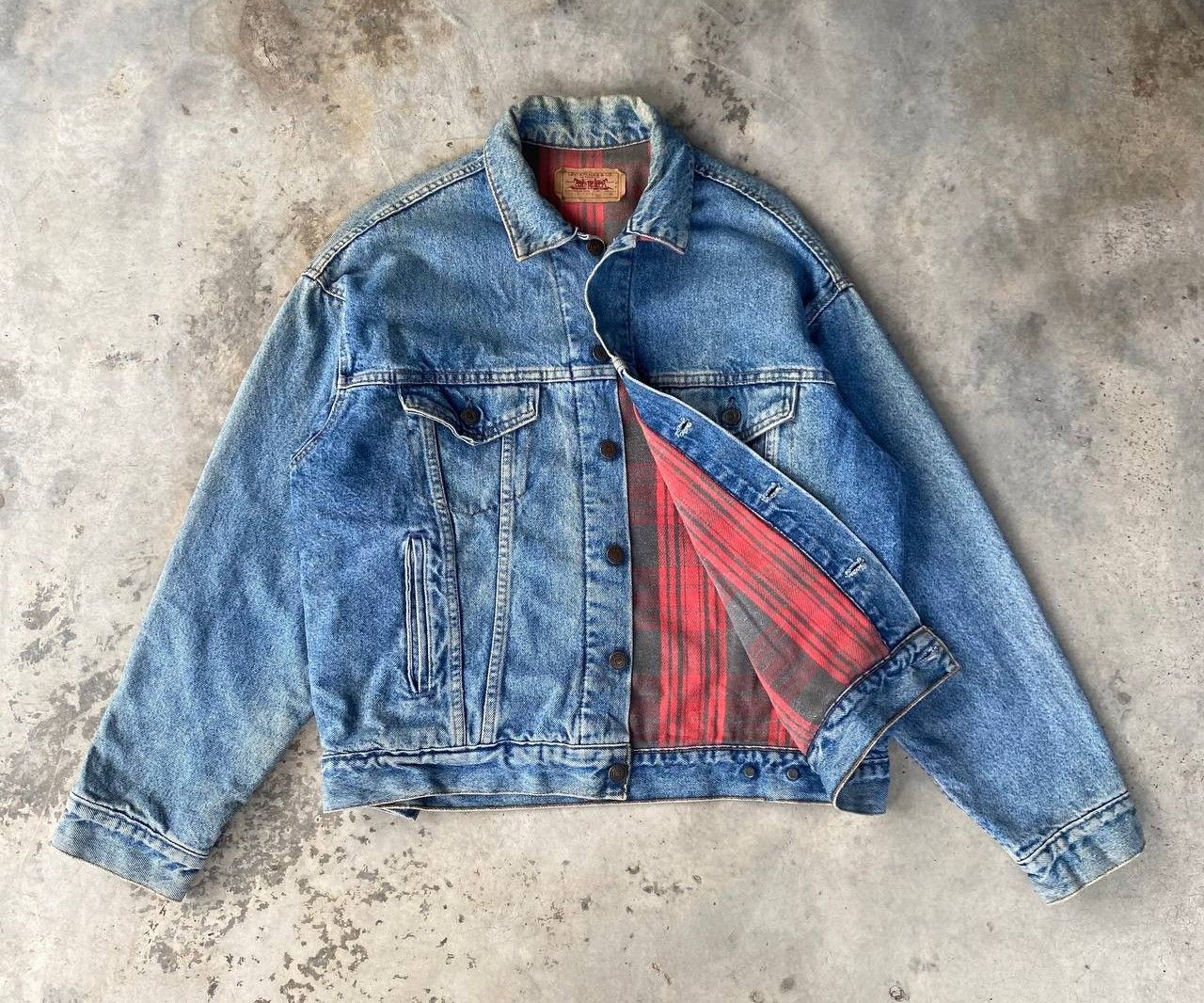 Levi's Vintage Clothing Vintage 90s Levi’s Blanket Lined Denim Trucker Jacket USA Size US M / EU 48-50 / 2 - 1 Thumbnail