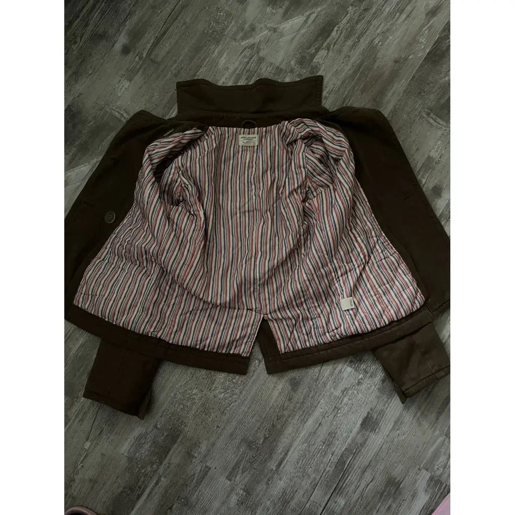 Other American Eagle Brown Peacoat - Cotton, XS - Striped Lining Size XS / US 0-2 / IT 36-38 - 3 Thumbnail