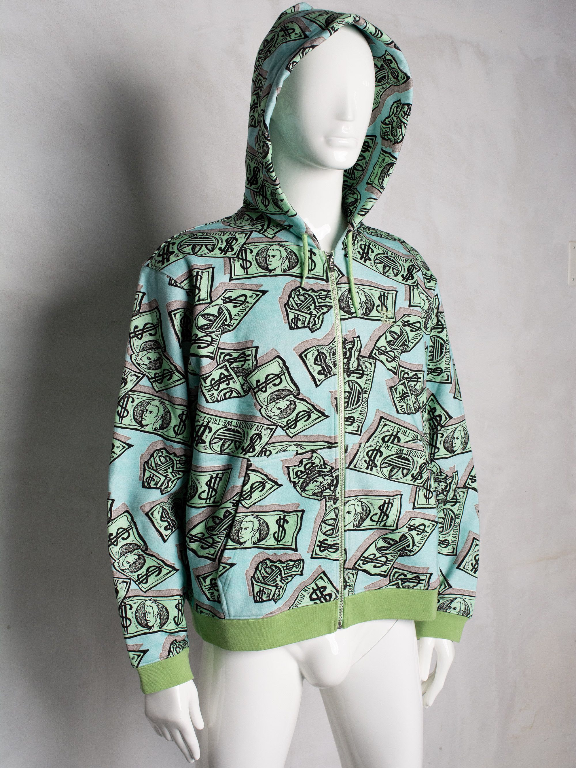 Adidas × Jeremy Scott unreleased sample 2023 Money Print zip hoodie Size US M / EU 48-50 / 2 - 3 Thumbnail