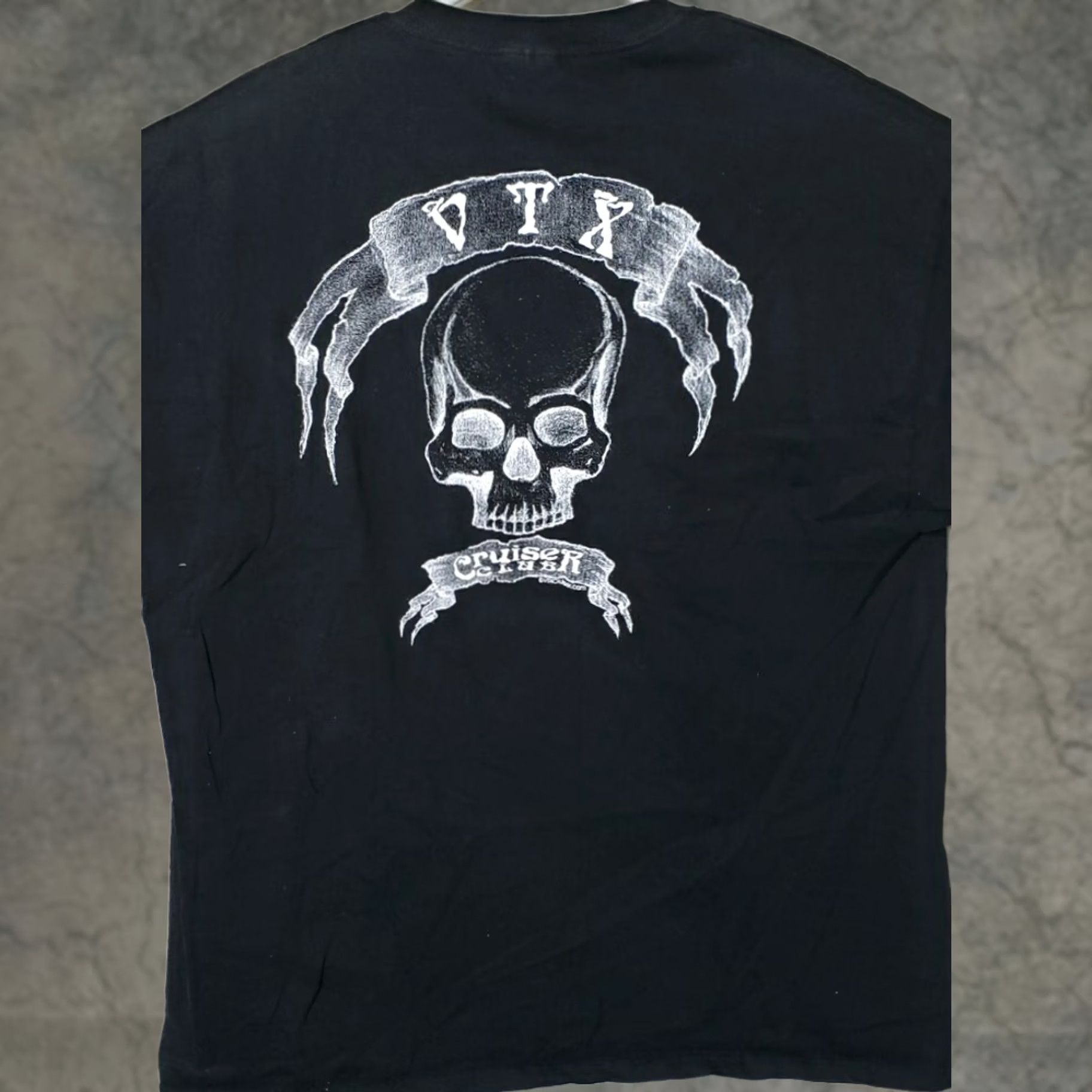 Honda Honda Cruiser VTX Club T-shirt Men's XXL Black Heavy Cotton Skull Back Logo Size US XXL / EU 58 / 5 - 1 Thumbnail