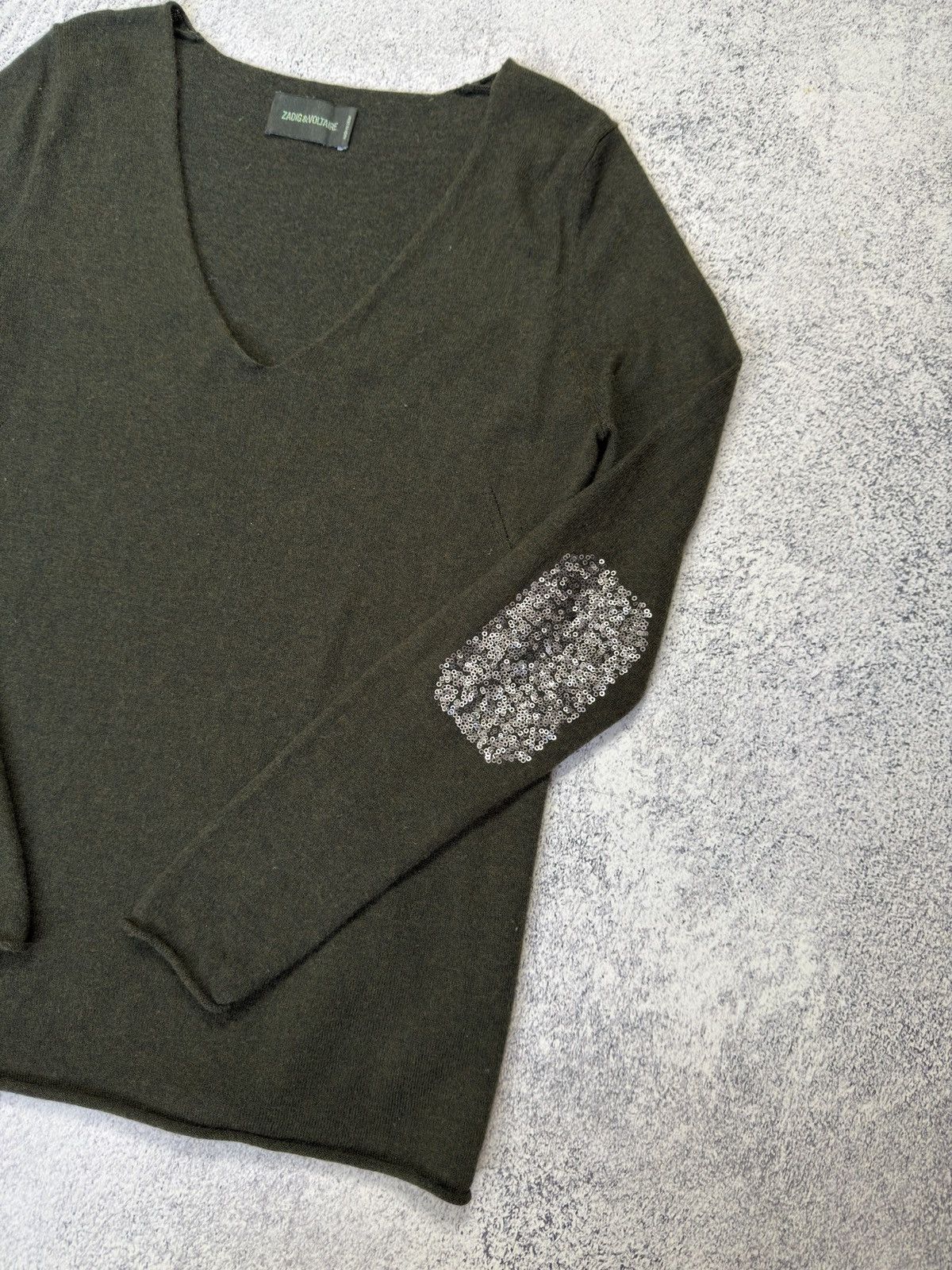 Zadig & Voltaire Zadig & Voltaire Nosfa Patch Cashmere Blend V-Neck Sweater Size M / US 6-8 / IT 42-44 - 5 Thumbnail