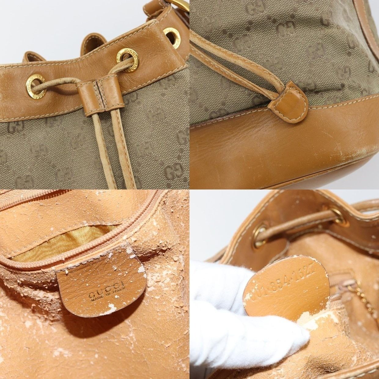 Gucci Gucci GG Canvas Shoulder Bag Beige Gold 001 854 Size ONE SIZE - 15 Thumbnail