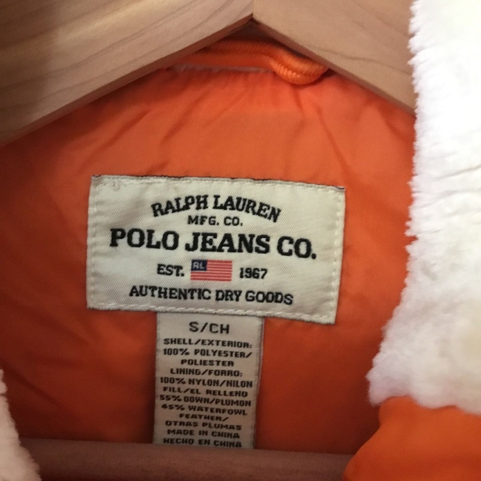 Polo Ralph Lauren Ralph Lauren Polo Jeans Co Orange Down Puffer Jacket Size S / US 4 / IT 40 - 3 Thumbnail