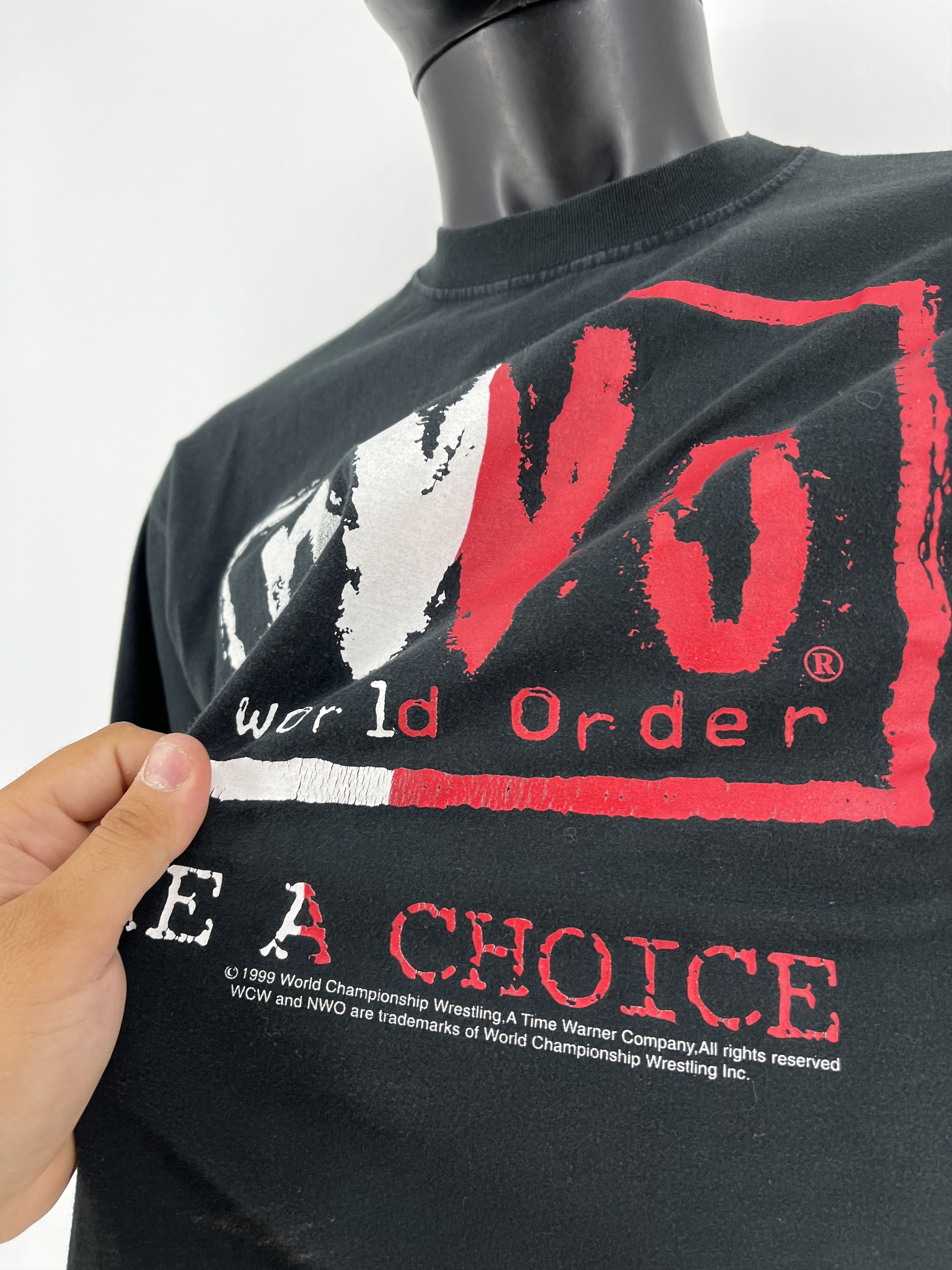 WWE WCW nWo Make A Choice T-shirt Men’s size Medium black &white Size US M / EU 48-50 / 2 - 10 Thumbnail