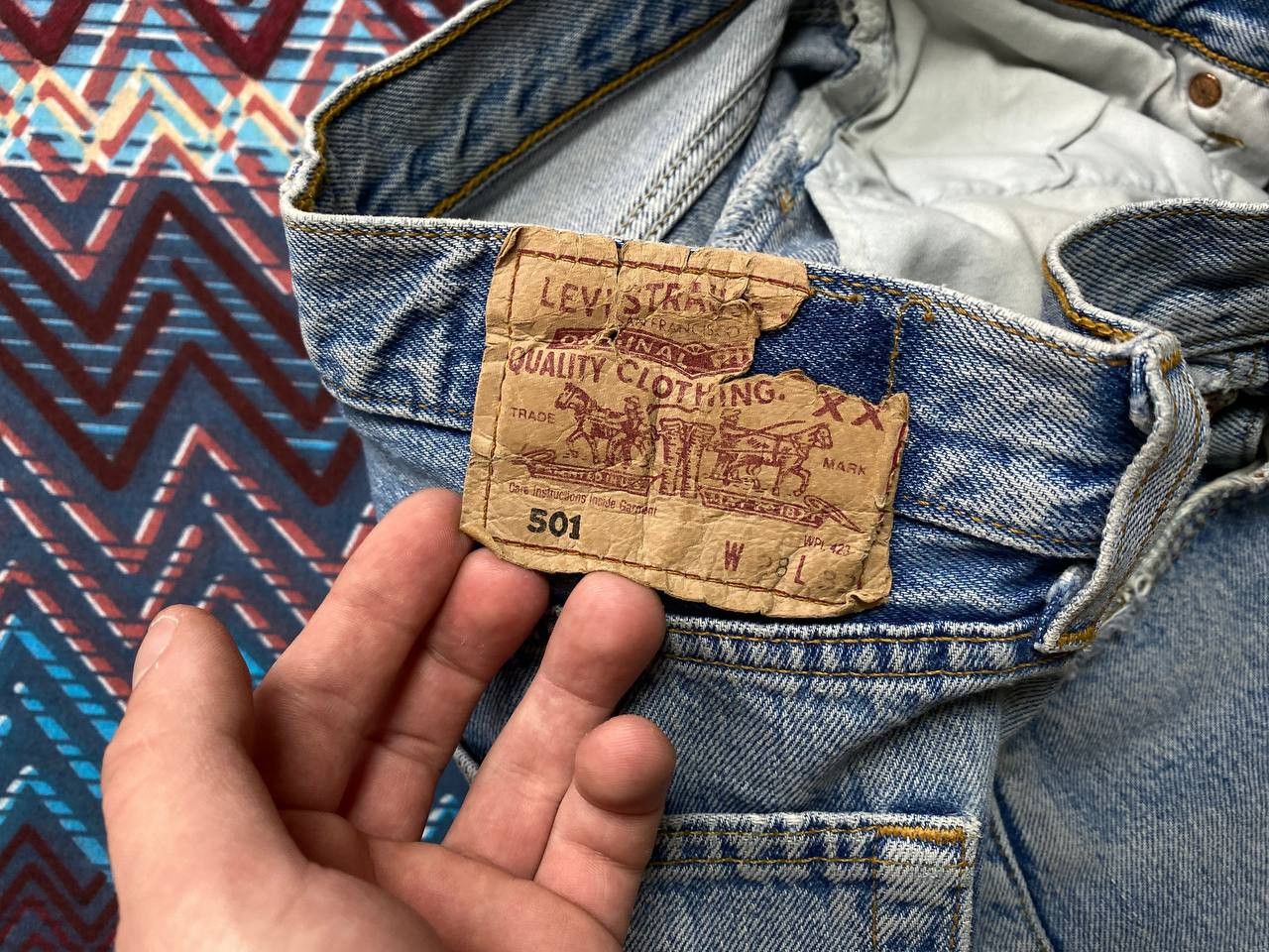 Levi's vintage Distressed Wash Denim Jeans pants Levi's 501 Y2K w28 Size US 28 / EU 44 - 3 Thumbnail