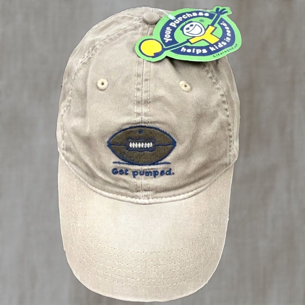 Life is Good Life is Good Hat Cap Strap Back Tan Khaki Base Ball Dad Football Adult Mens Size ONE SIZE - 1 Thumbnail