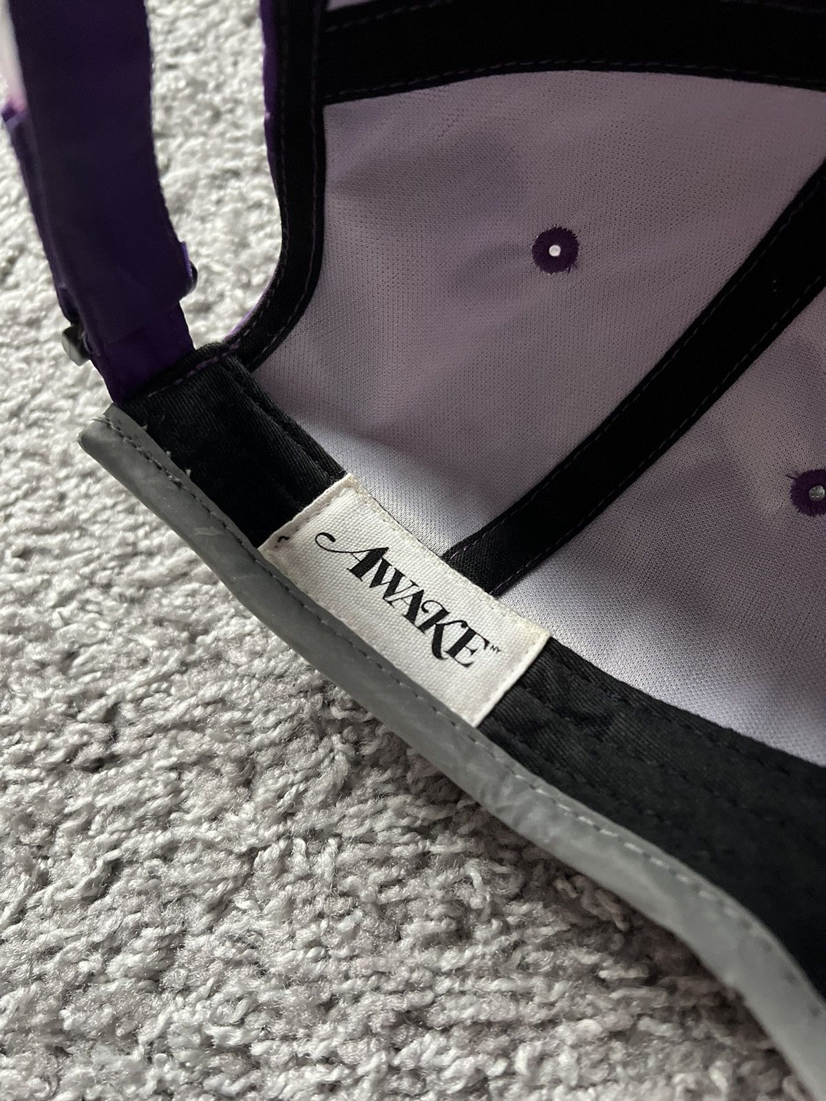 Awake NY Awake NY Purple Reflective Brim Hat Cap Size ONE SIZE - 5 Thumbnail