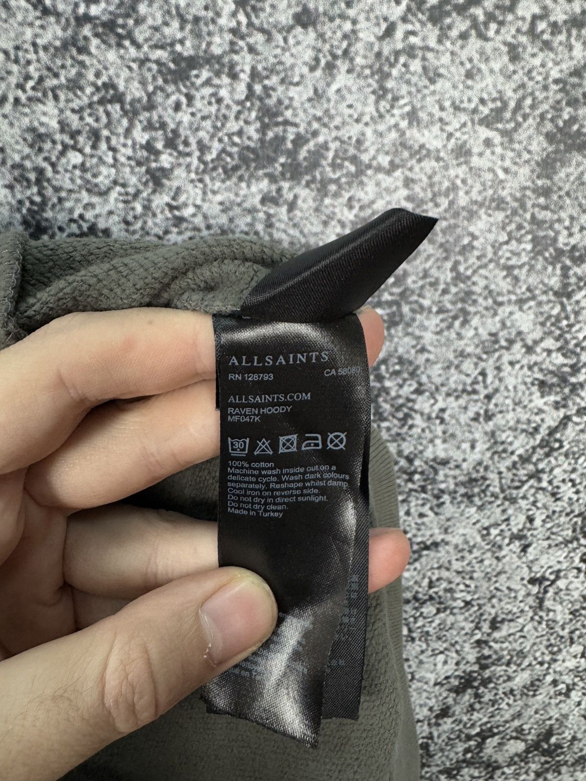 Allsaints Men’s Allsaints Raven Hoody Full Zip Luxury Hoodie Size XS Size US XS / EU 42 / 0 - 7 Thumbnail