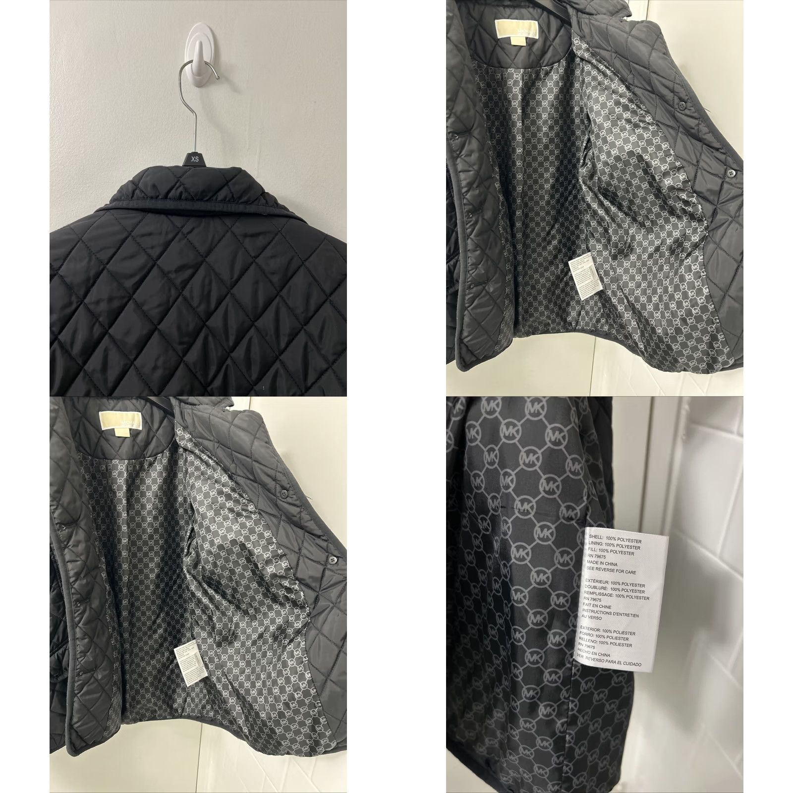 Michael Kors Michael Kors Quilted Jacket Womens M Black Coat Puffer Lined Pockets Monogram Size M / US 6-8 / IT 42-44 - 9 Thumbnail
