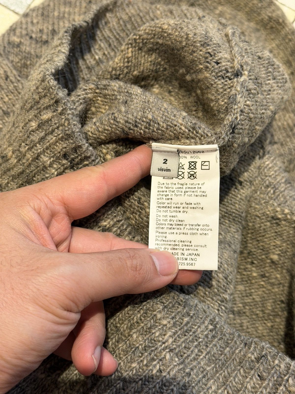 Visvim College knit ND lt mud Size US M / EU 48-50 / 2 - 5 Thumbnail