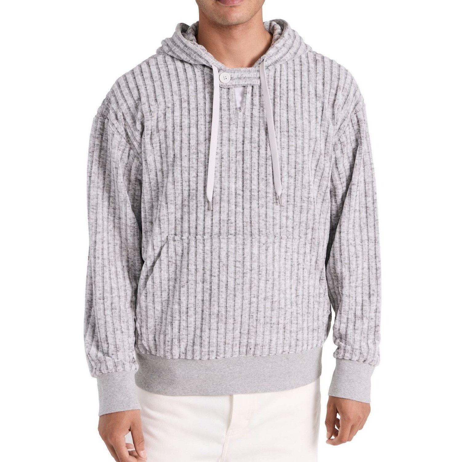 Club Monaco Club Monaco Men's Texture Gray Terry Hoodie XXL NWT $119.50 Size US XXL / EU 58 / 5 - 1 Thumbnail