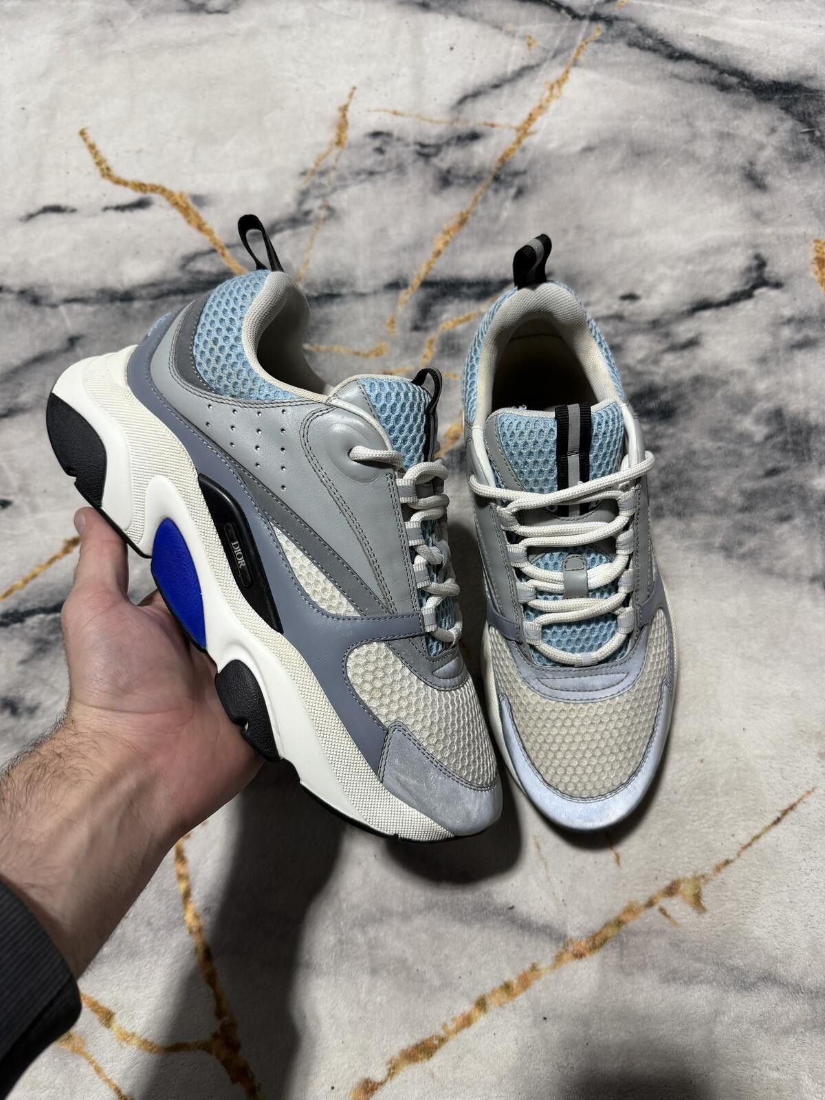 Dior Dior B22 Light Blue Grey White - Sz 9US Size US 9 / EU 42 - 1 Thumbnail