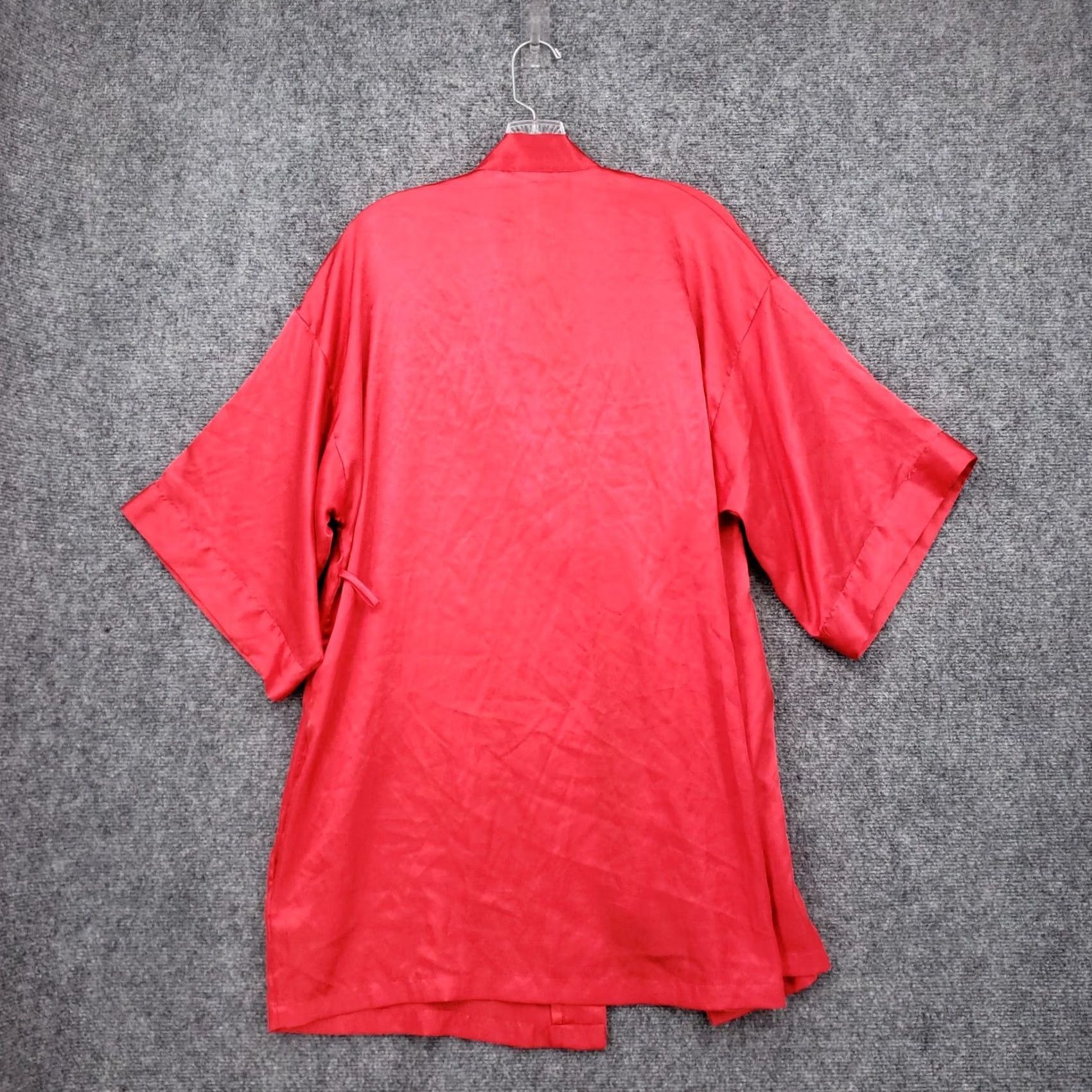 Victoria's Secret Victoria's Secret Robe Kimono Womens S Red Satin 3/4 Sleeve Tie Lingerie 90s Theme Vintage not Vintage Size ONE SIZE - 2 Thumbnail