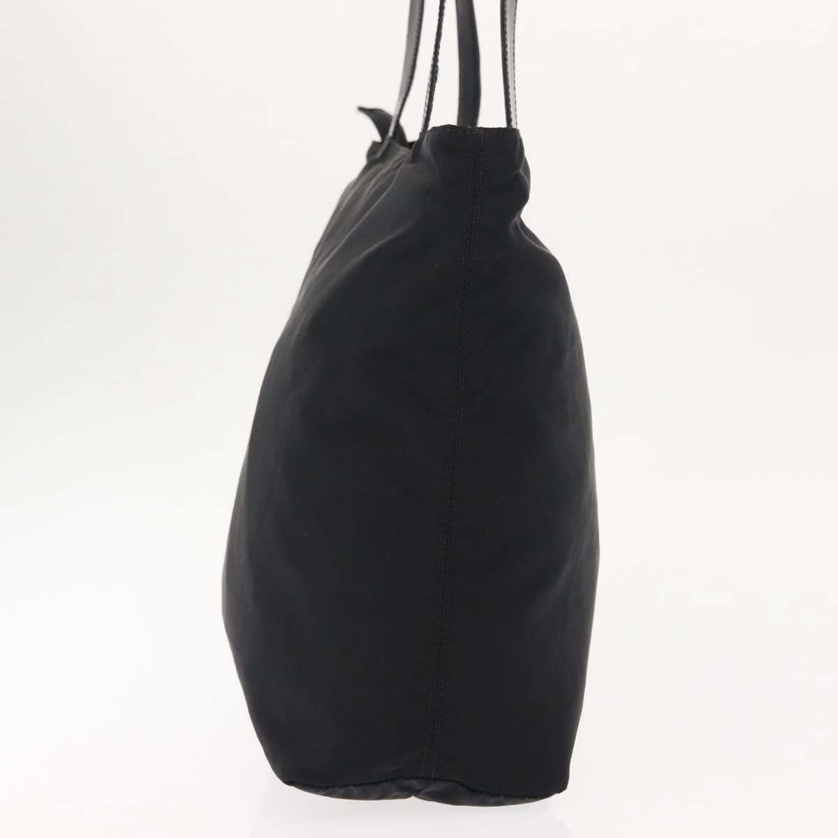 CELINE Tote Bag Nylon Enamel Black Gold