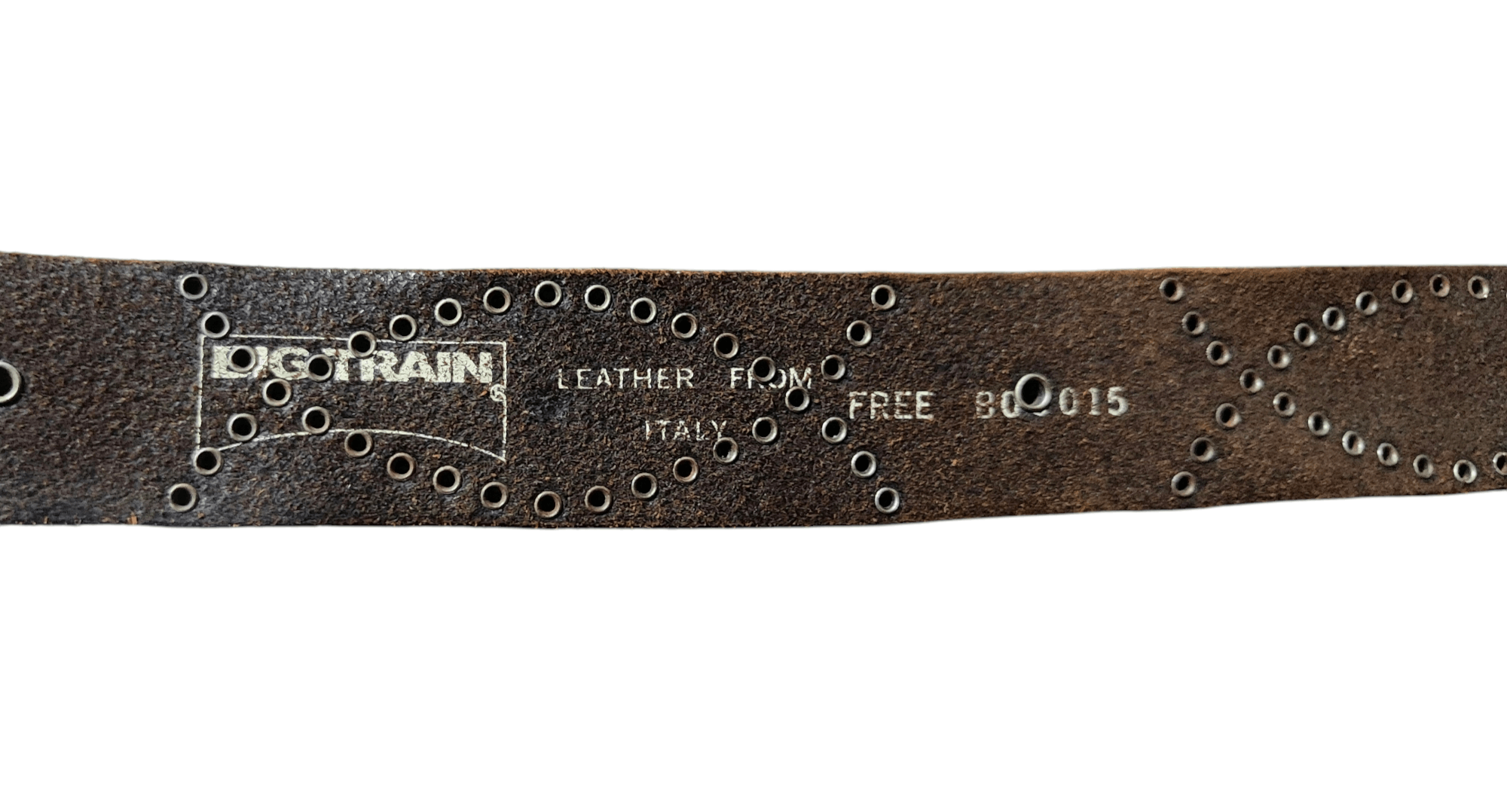 Japanese Brand BIGTRAIN Japan Iron Cross Buckle Genuine Leather Belt Size 38 - 3 Thumbnail