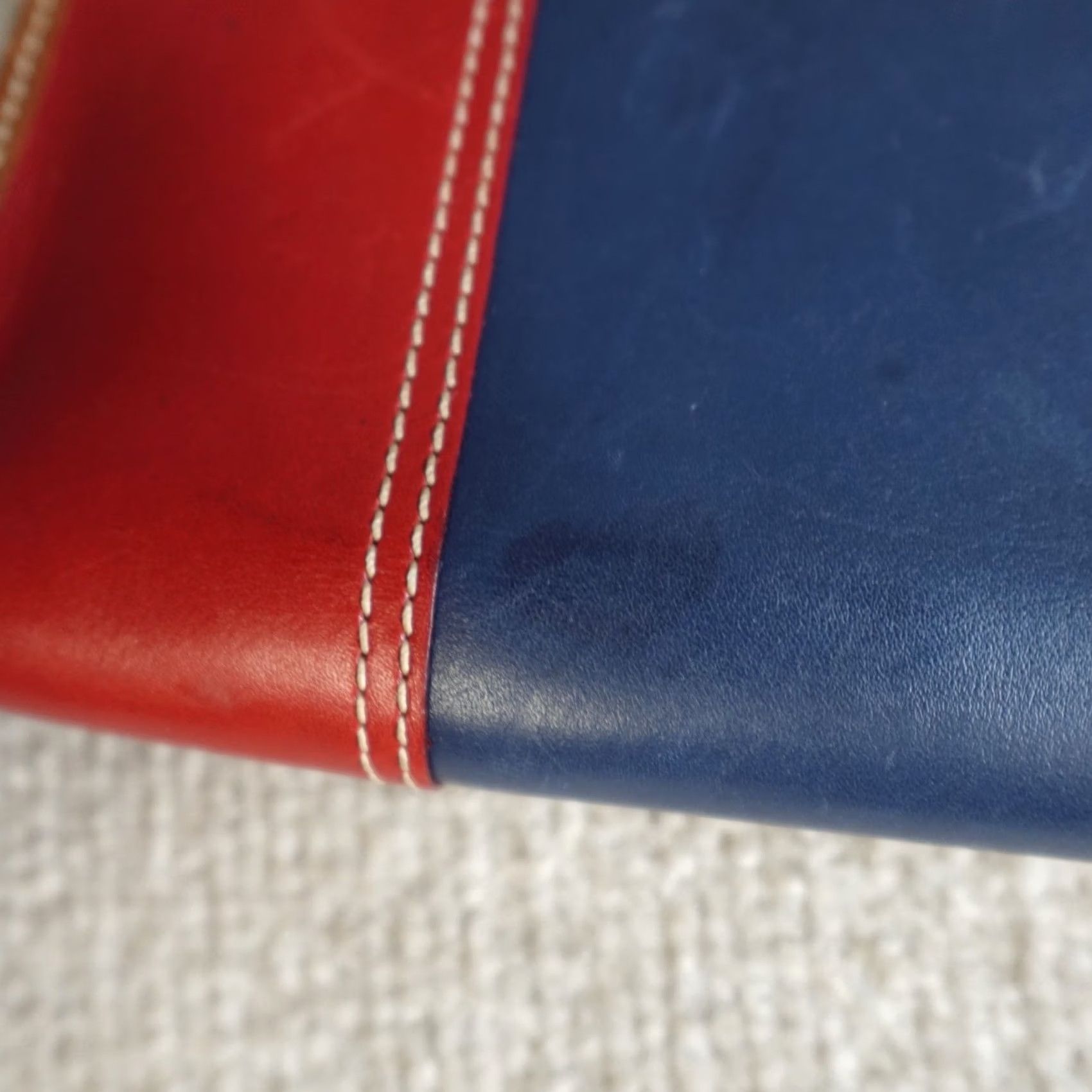 Coach Coach Womens Leather Clutch Colorblock Kisslock Wallet Blue Brown Red Leather Small XS? Size ONE SIZE - 5 Thumbnail