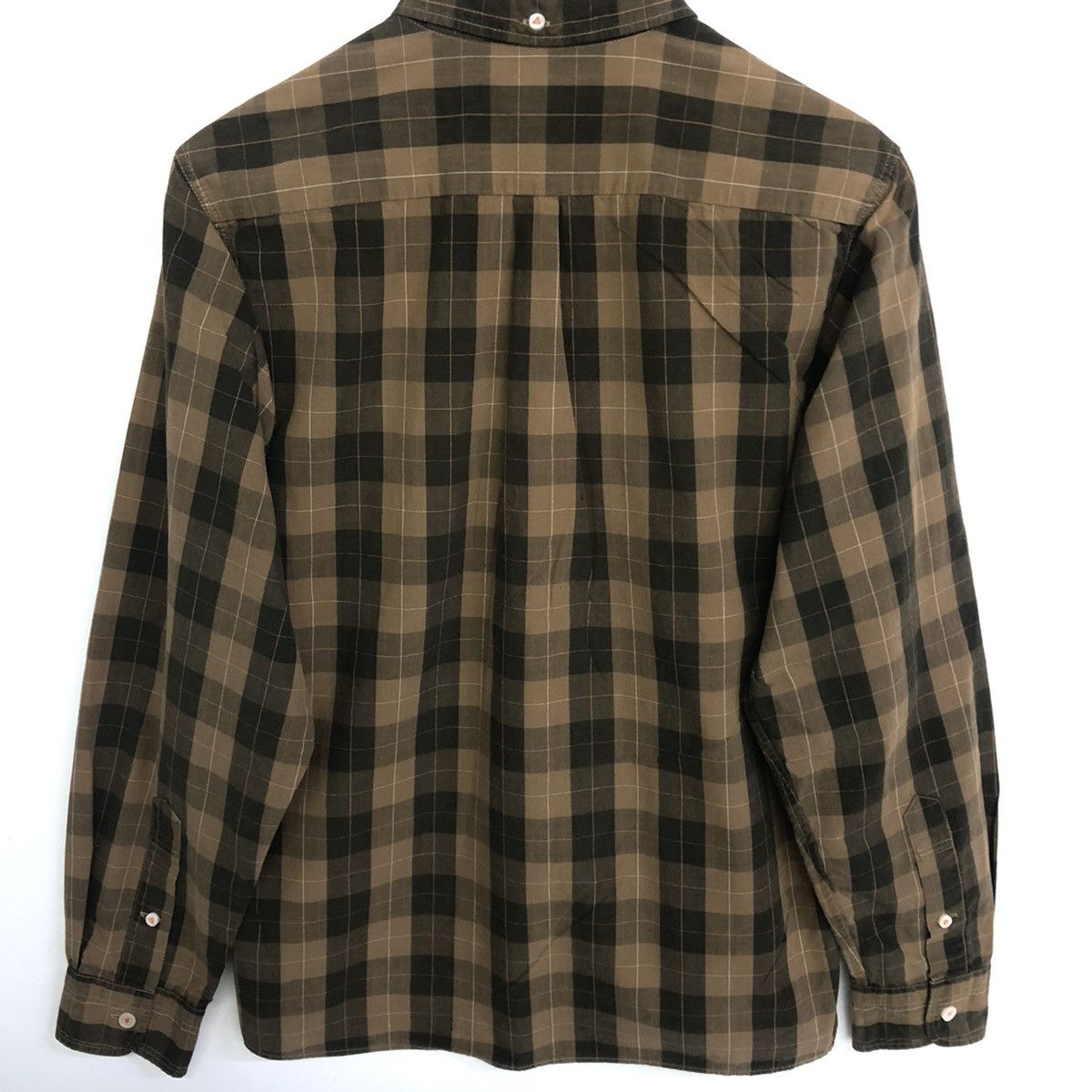 Sugar Cane Sugar Cane Checked Pattern Brown Button Shirt Size US S / EU 44-46 / 1 - 9 Thumbnail