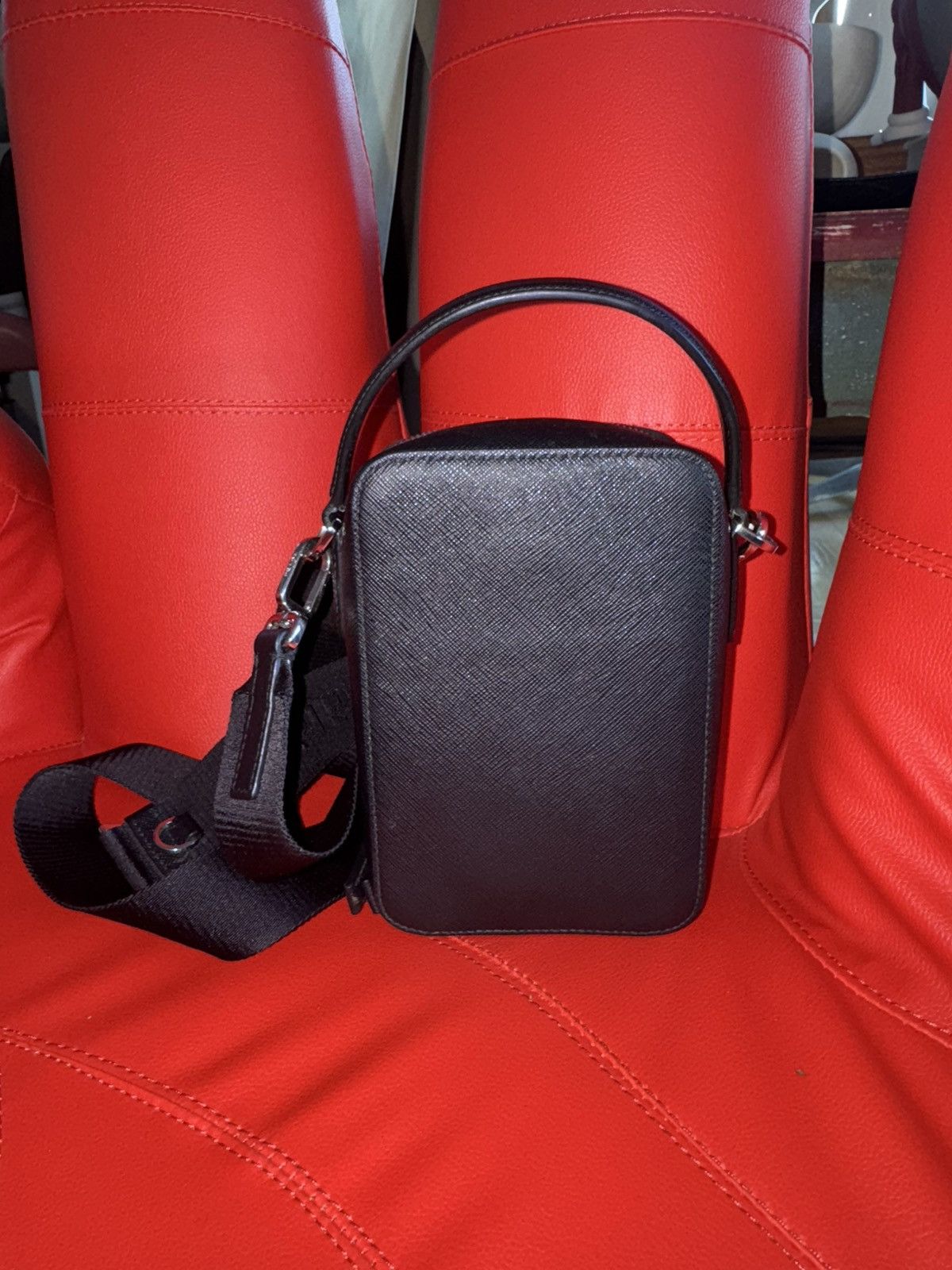 Prada Prada Saffiano Travel Brique Crossbody leather bag Size ONE SIZE - 4 Thumbnail