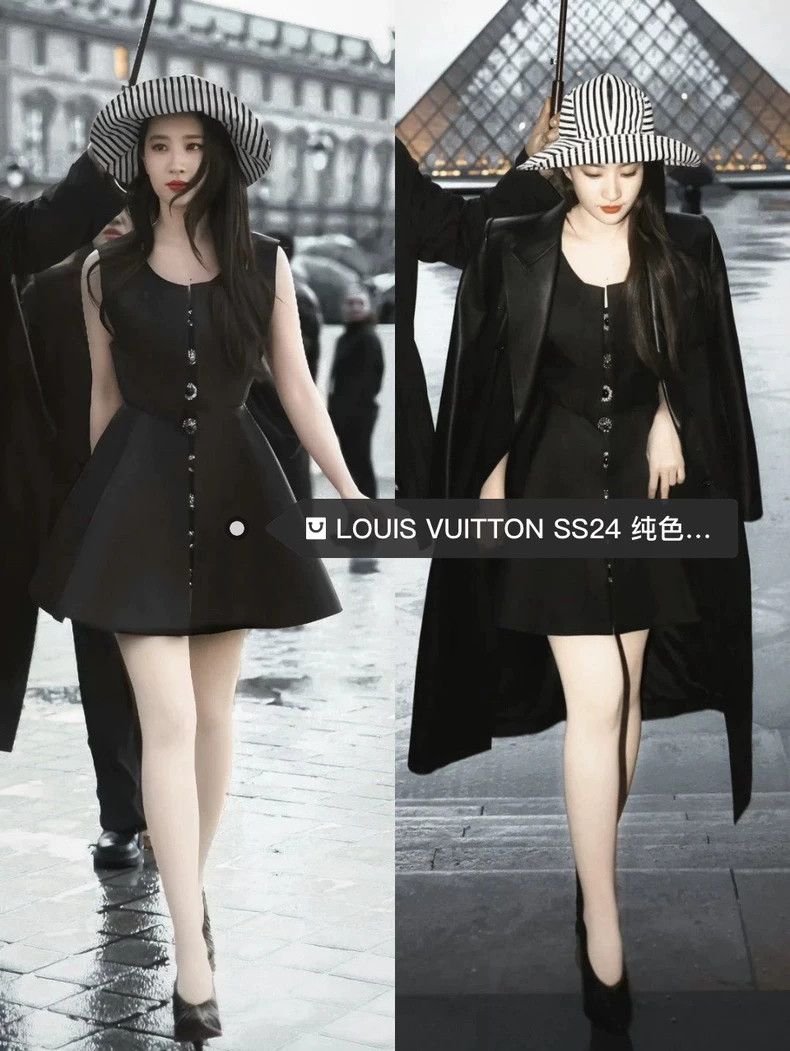 Louis Vuitton Louis Vuitton SS24 Black Crew Neck Midi Single Breasted Sle Size XXS / US 00 / IT 34 - 2 Thumbnail
