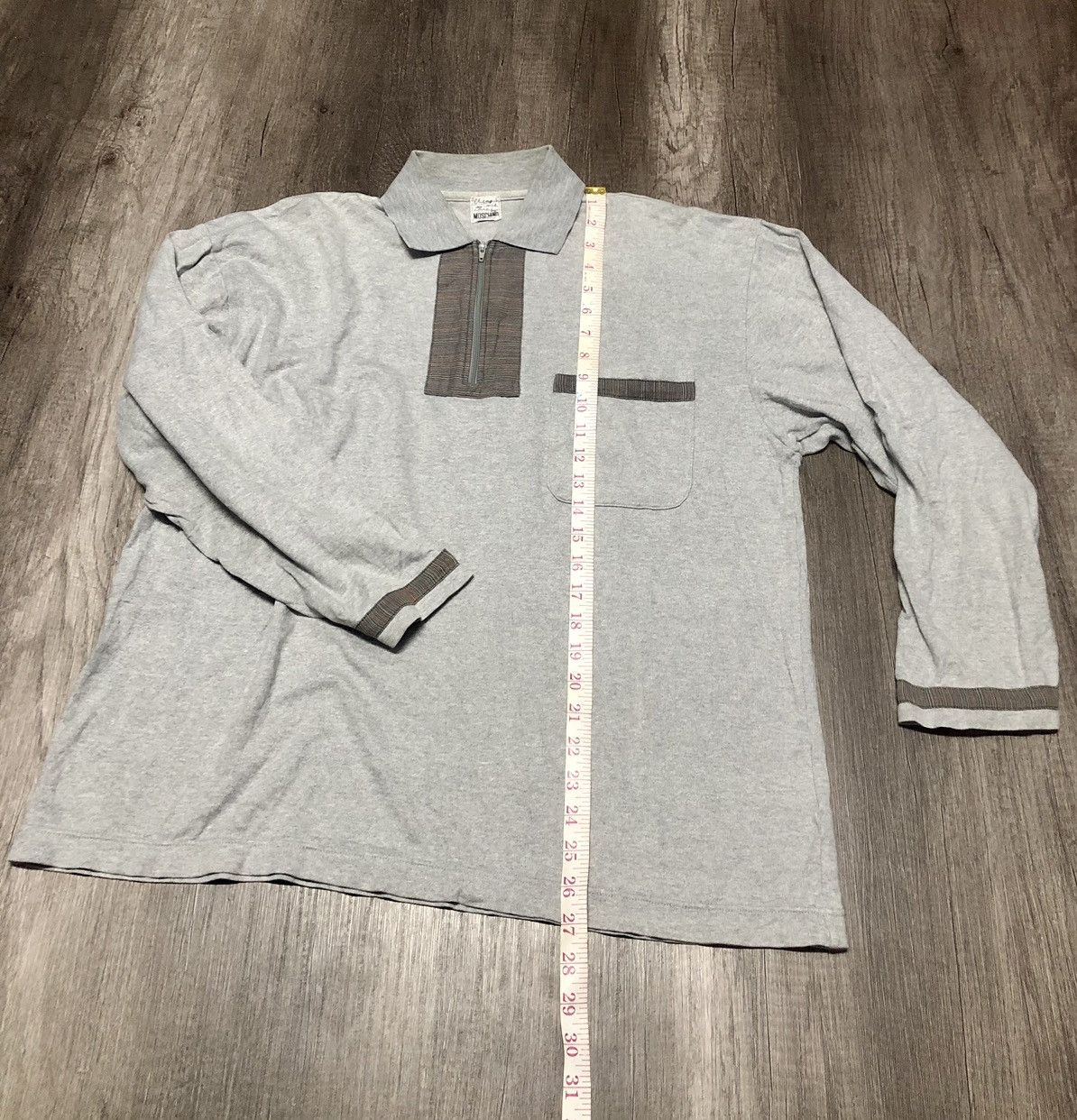 Designer × Moschino × Vintage Vintage Moschino Underwear Long Sleeve Polo Shirt Size US L / EU 52-54 / 3 - 14 Thumbnail