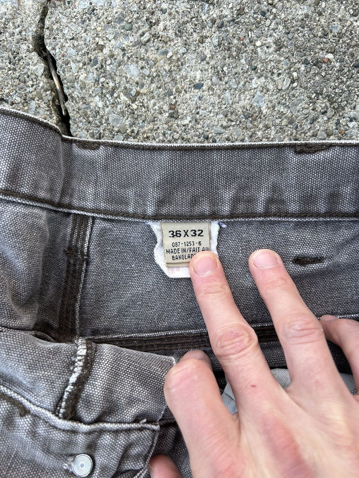 Carhartt × Vintage Work-King Carpenter Pants Grey Size US 34 / EU 50 - 3 Thumbnail