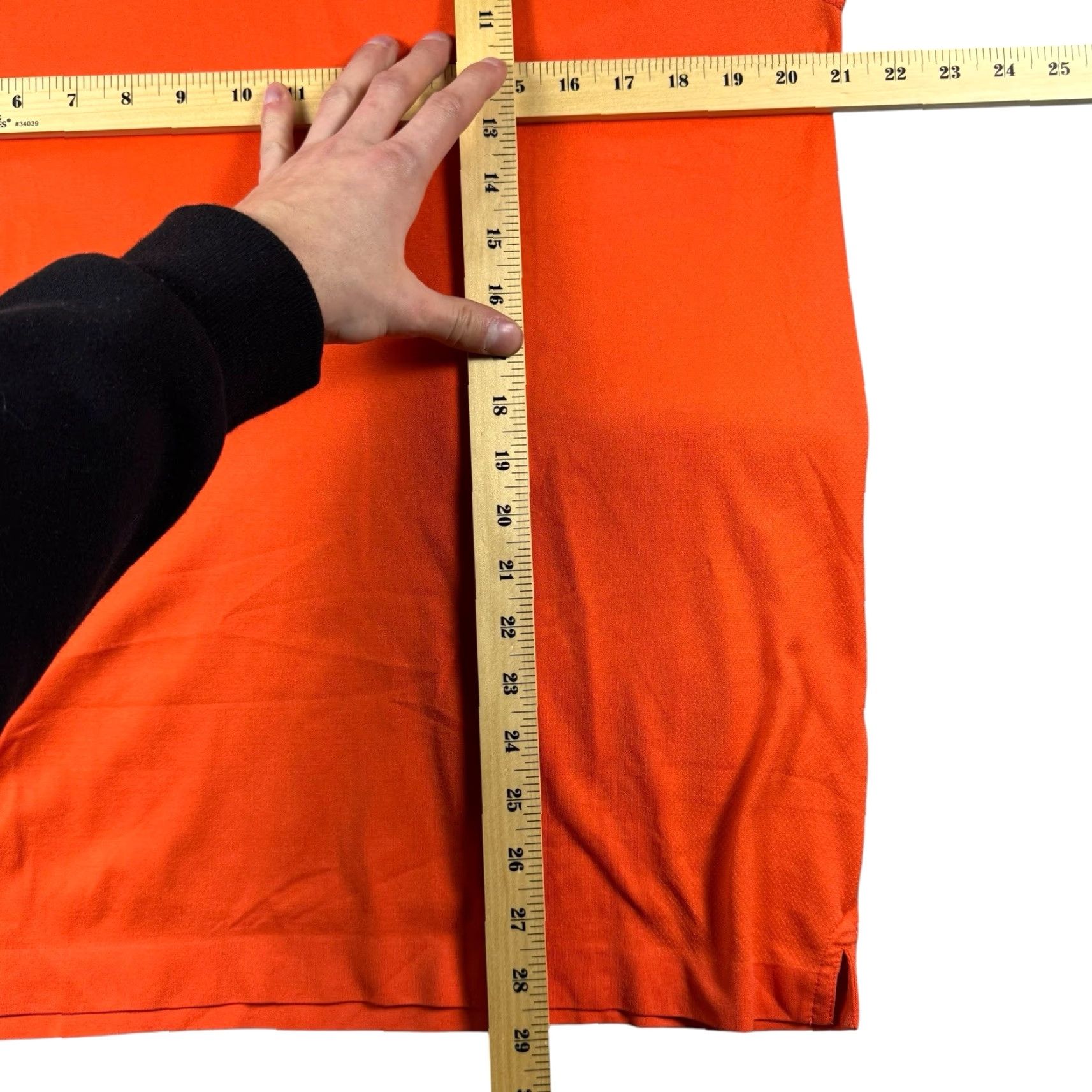 Fabletics Fabletics Polo Shirt Mens L Orange Solid Short Sleeve Casual Performance Stretch Golf Shirt Size US L / EU 52-54 / 3 - 4 Thumbnail