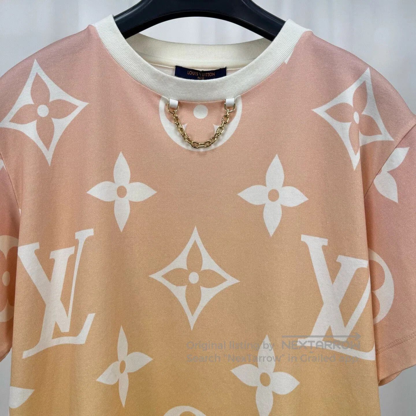 Louis Vuitton Louis Vuitton Gradient Monogram Chain Tee. Size L / US 10 / IT 46 - 3 Thumbnail
