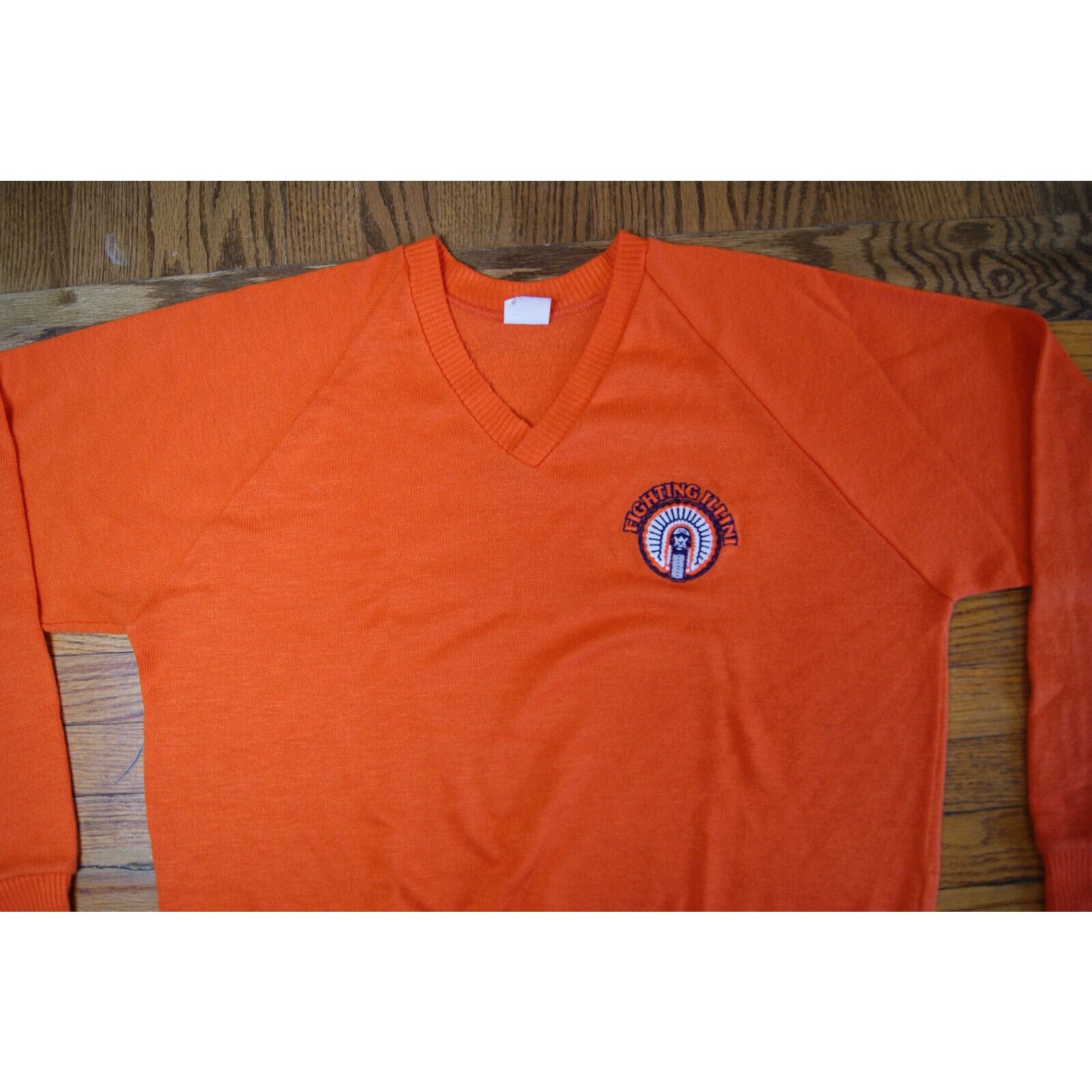 Other VTG Illinois Fighting Illini Chief Mens XL Sweater USA Size US XL / EU 56 / 4 - 1 Thumbnail