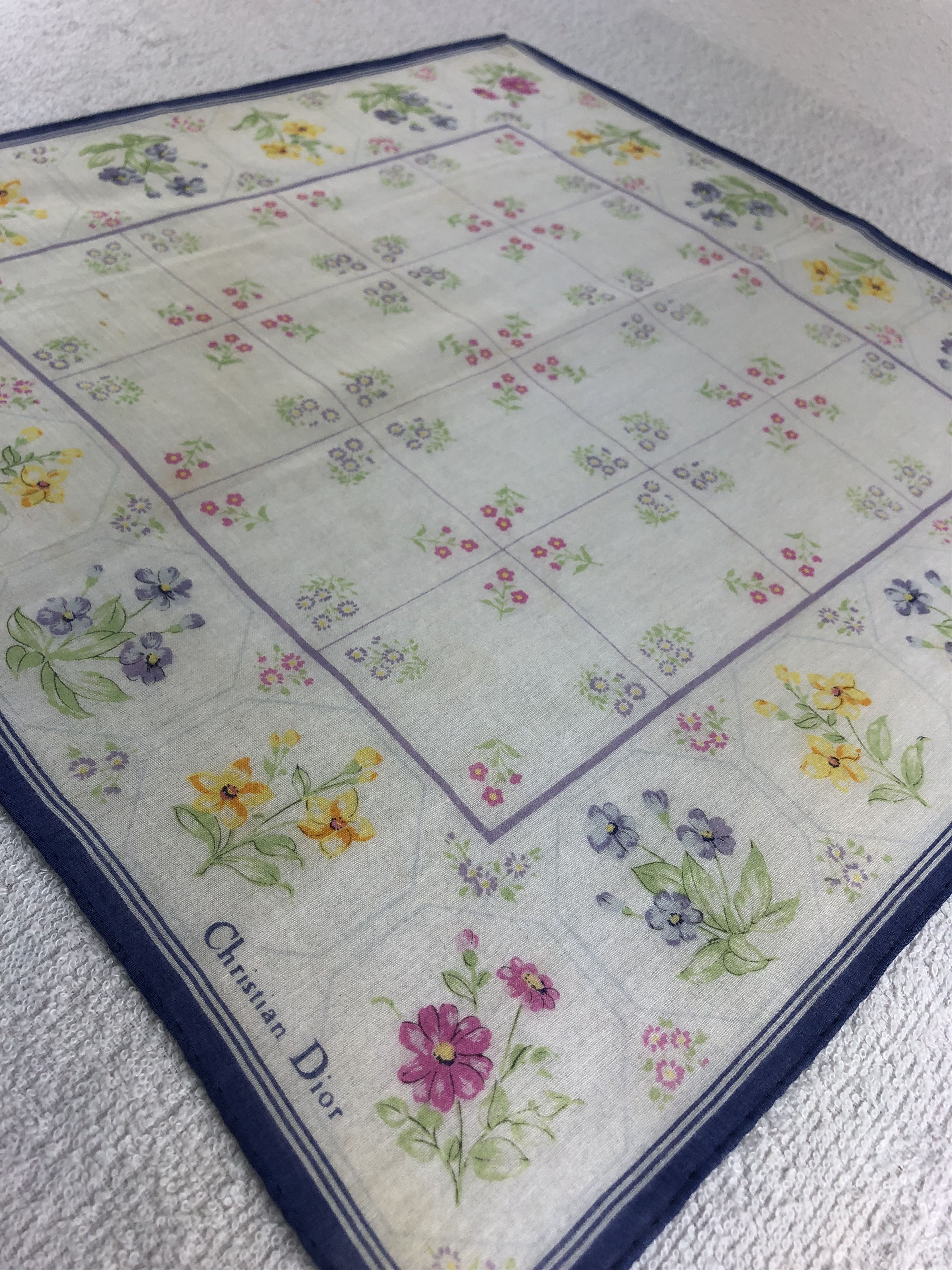 Vintage Christian Dior Handkerchief / Bandana / Neckerchief C269 Size ONE SIZE - 4 Thumbnail