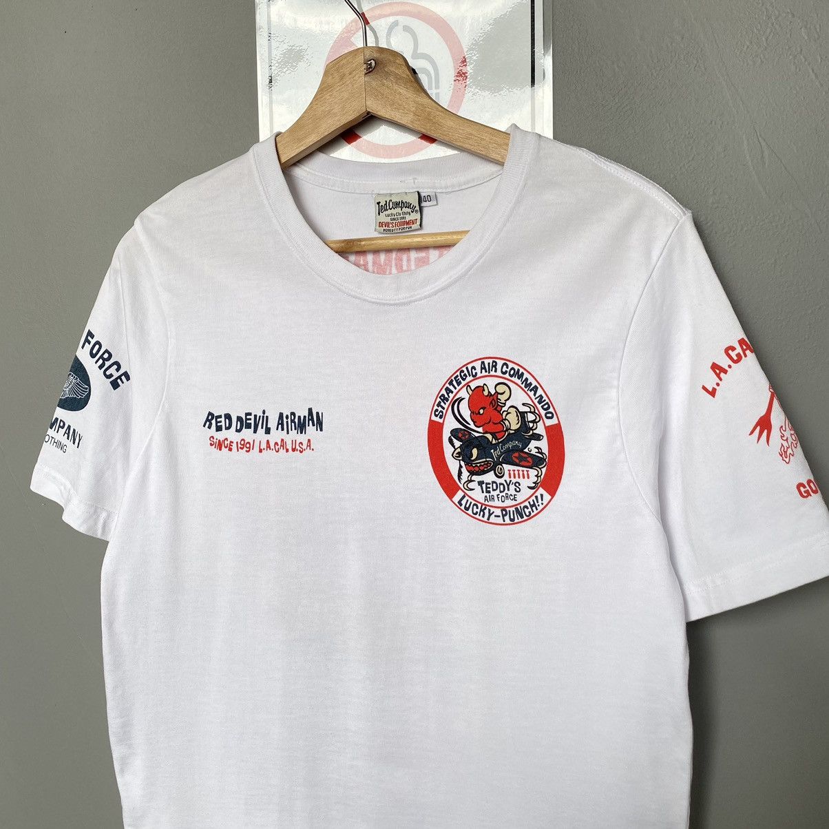 Tedman Vintage Y2K Tedman U.S Air Force Red Devil Airman Tshirt Size US M / EU 48-50 / 2 - 7 Thumbnail