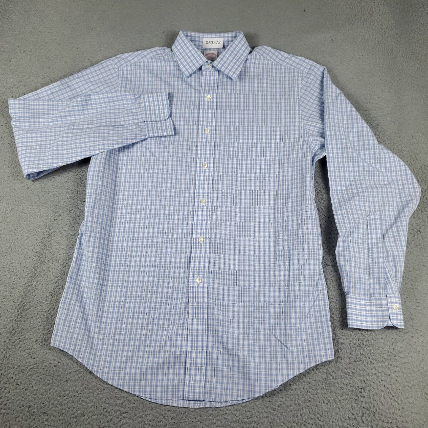 Brooks Brothers Brooks Brothers Shirt Mens Size 15.5 Blue Plaid Dress Button Up Long Sleeve Size 40R - 2 Thumbnail