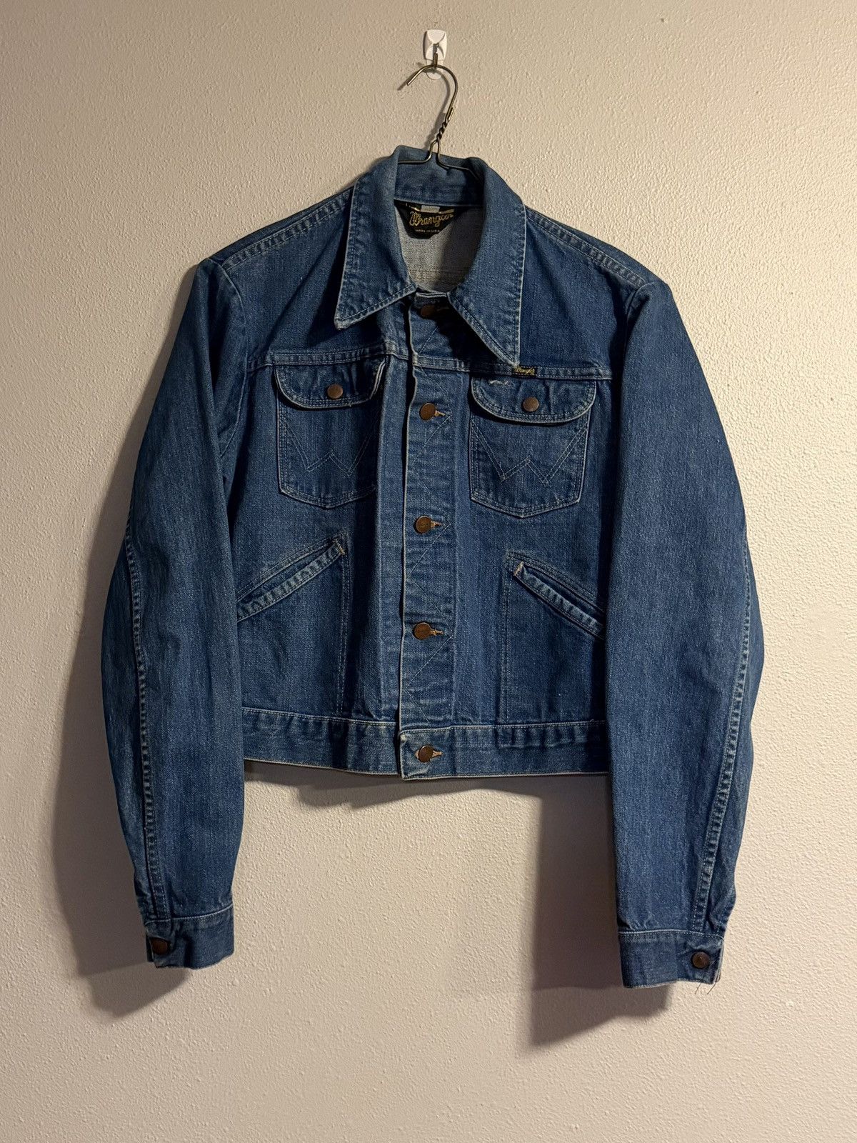 Wrangler vtg 70s 80s blue denim jacket fits small-medium Size US S / EU 44-46 / 1 - 1 Thumbnail