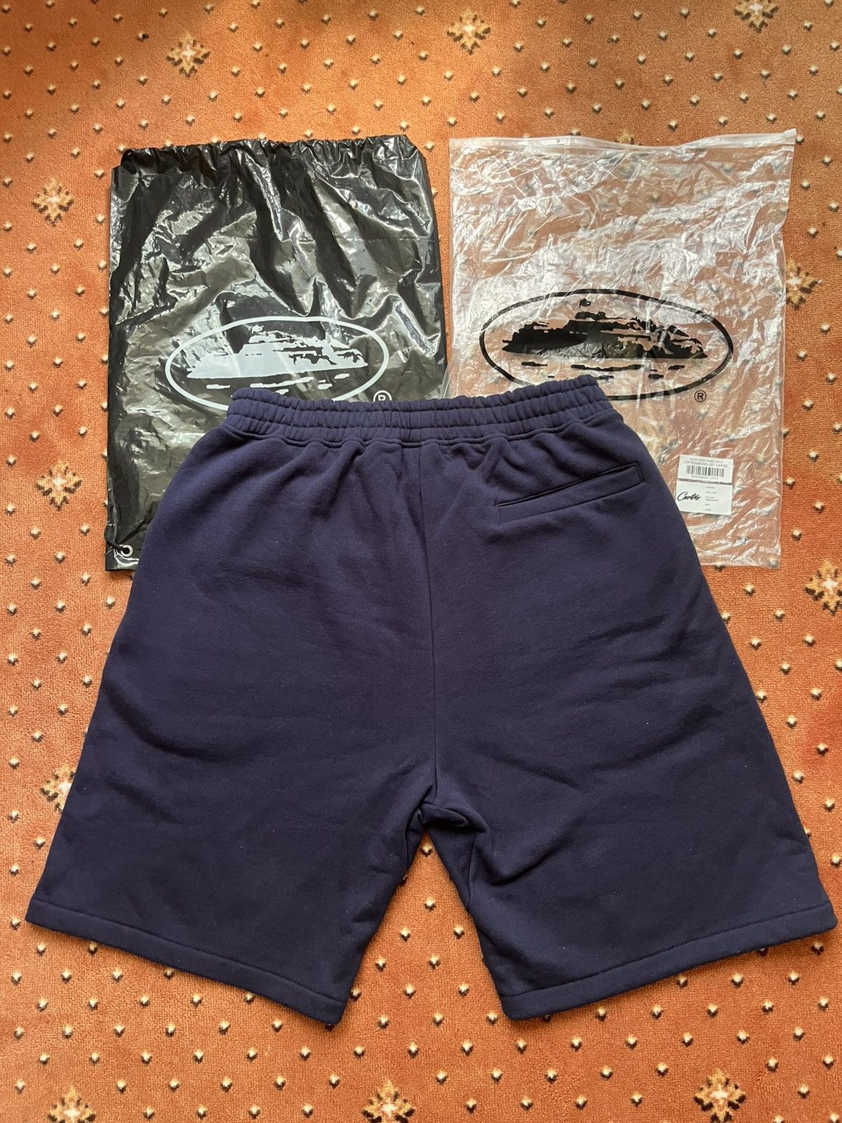 Corteiz Corteiz Guerrillaz Shorts Navy Size L New Size US 35 - 2 Thumbnail