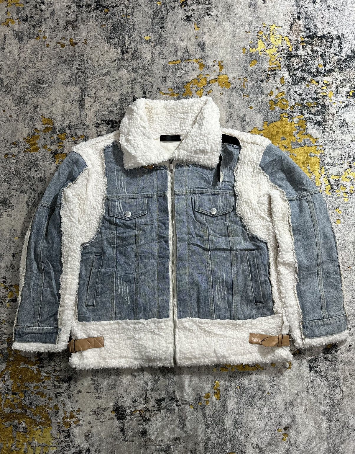 20471120 RARE SCOT CLUB BONDAGE SHERPA DENIM JACKET VERY NICE DESIGN Size US XL / EU 56 / 4 - 1 Thumbnail
