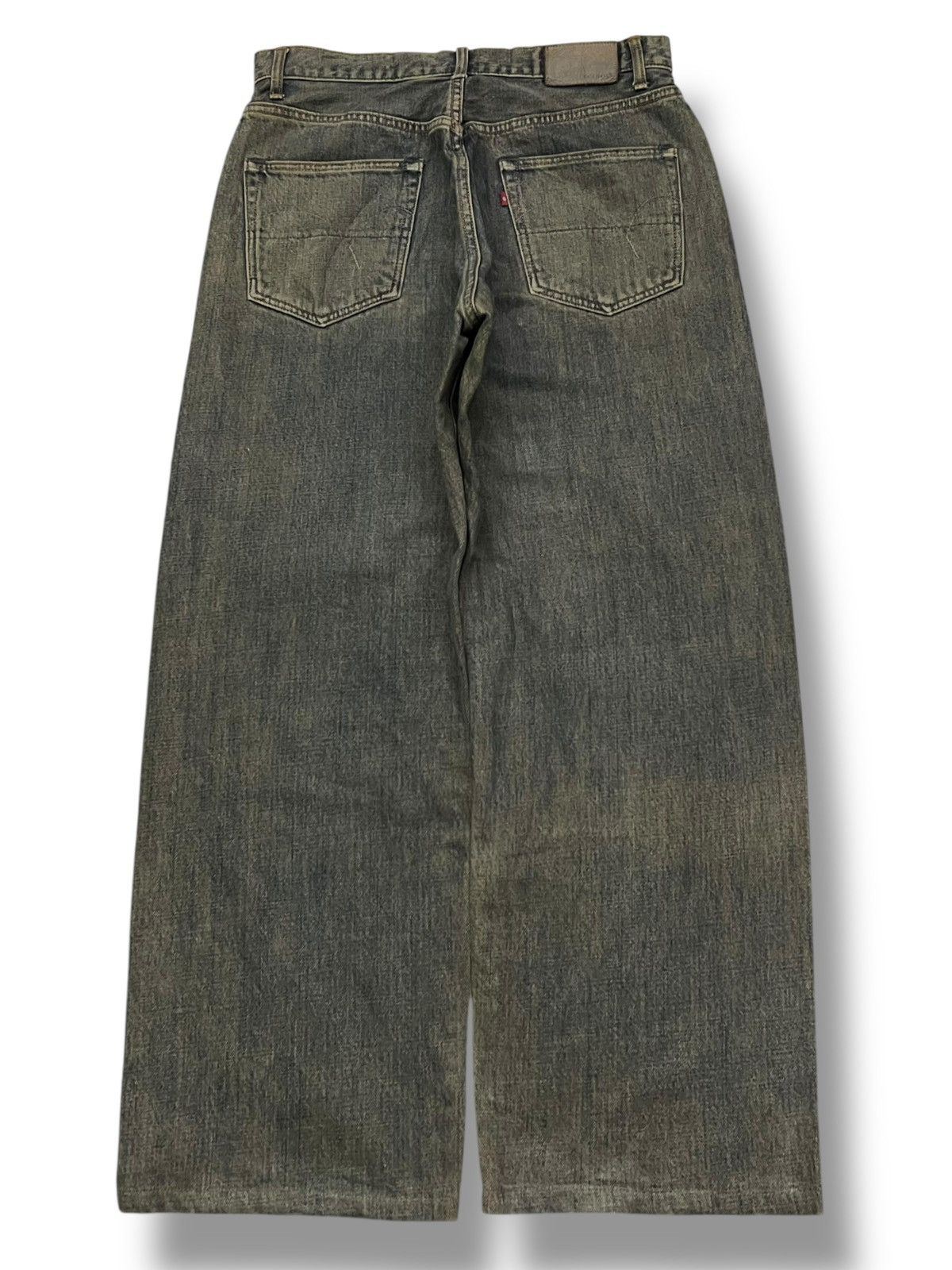 Japanese Brand Baggy Vintage Gold Rush - Faded Mud Wash Jeans Size US 32 / EU 48 - 3 Thumbnail
