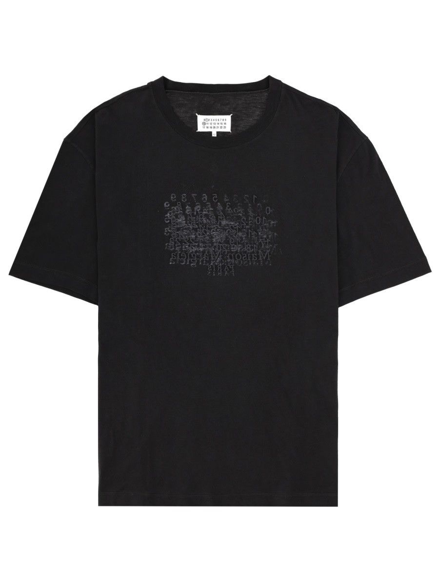 Maison Margiela 倒置ロゴTシャツ 48 黒M 美品 Maison Margiela AW18 Maison Margiela Blue Moon Motel Black T Shirt