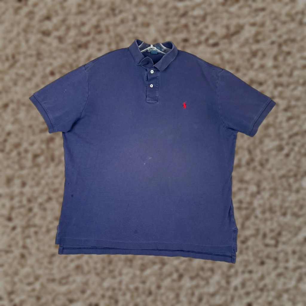 Ralph Lauren VINTAGE Ralph Lauren Shirt Men XL Blue Cotton Crew Pocket Logo T-Shirt Short Sleeve All Seasons Size US XL / EU 56 / 4 - 1 Thumbnail