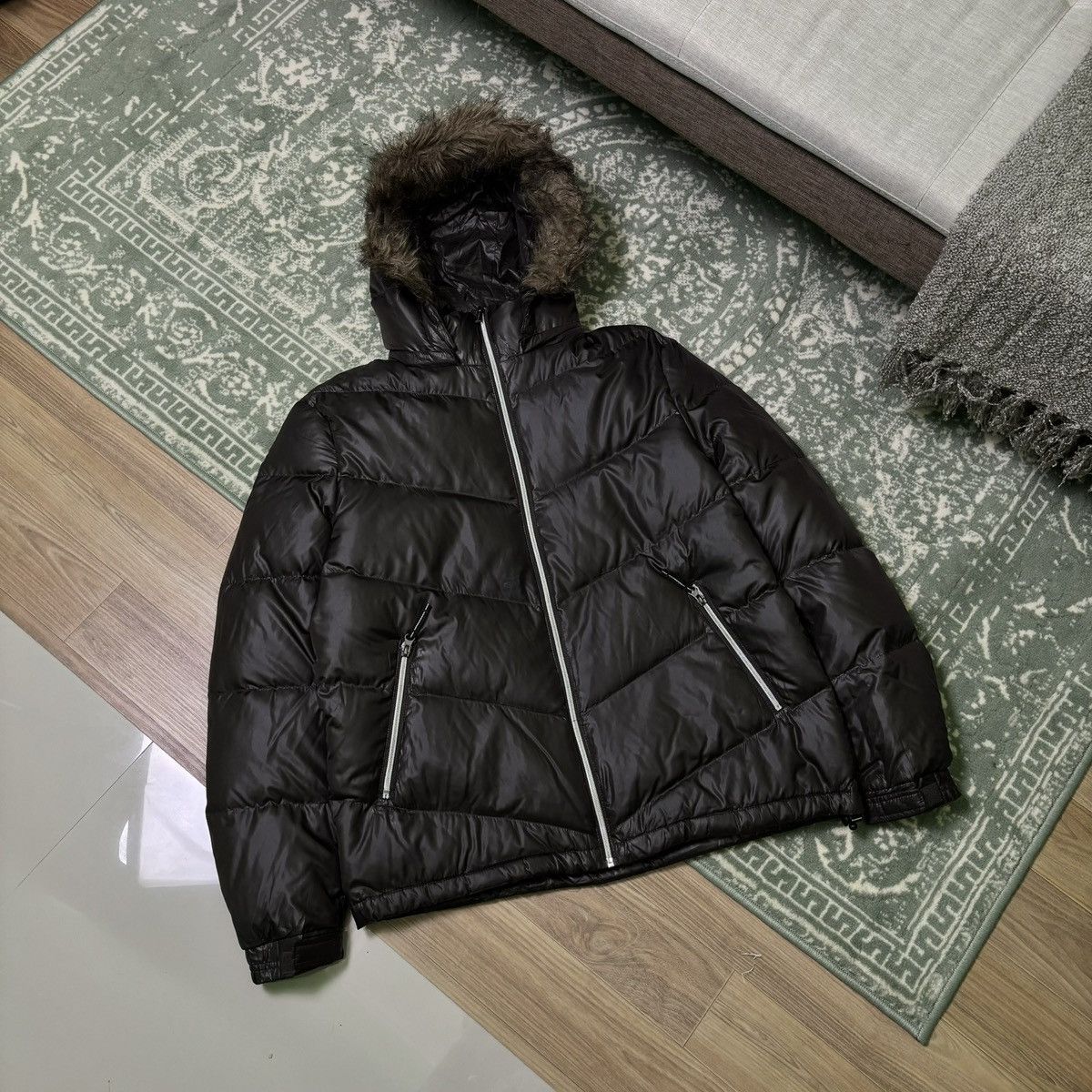 Converse × If Six Was Nine × Le Grande Bleu (L.G.B.) Vintage converse Fur jacket down puffer Y2K japan Size US L / EU 52-54 / 3 - 3 Thumbnail