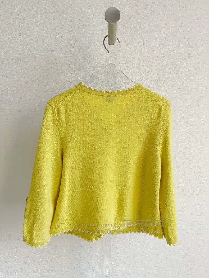 Chanel Chanel 25c wavy yellow cashmere knitted cardigan coat Size XS / US 0-2 / IT 36-38 - 3 Thumbnail