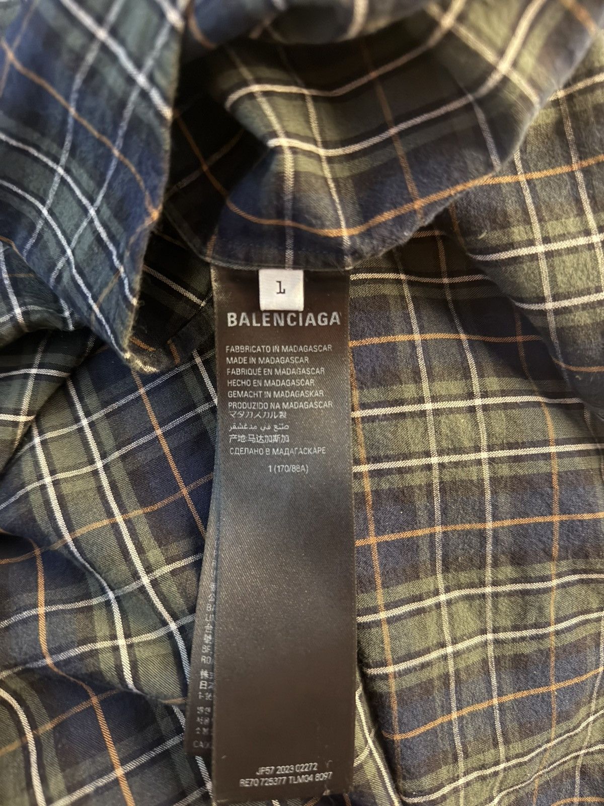 Balenciaga Balenciaga plaid oversized shirt Size US L / EU 52-54 / 3 - 4 Thumbnail
