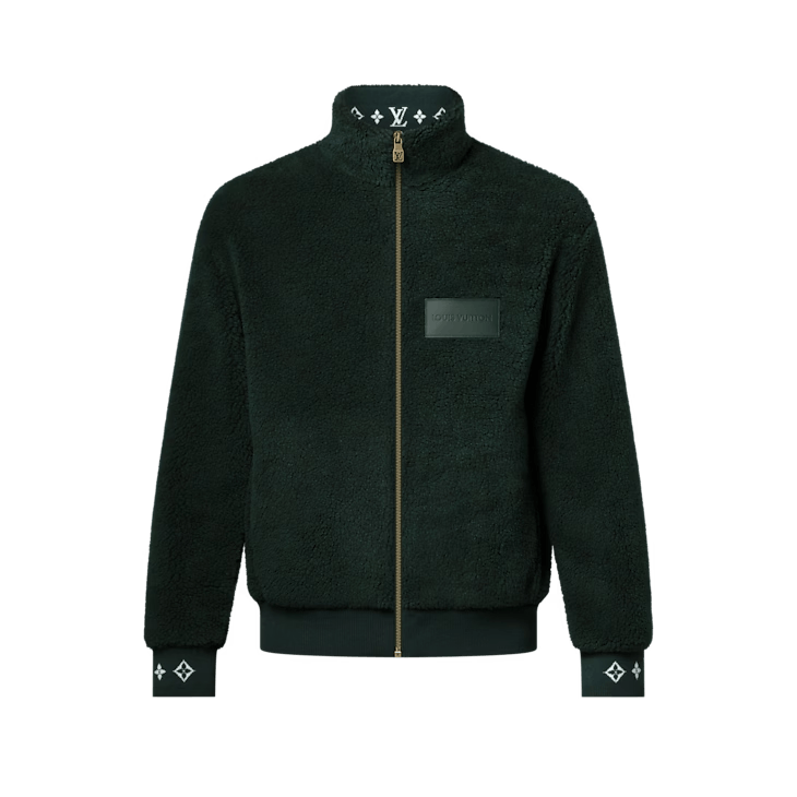 Leather Patch Fleece Blouson