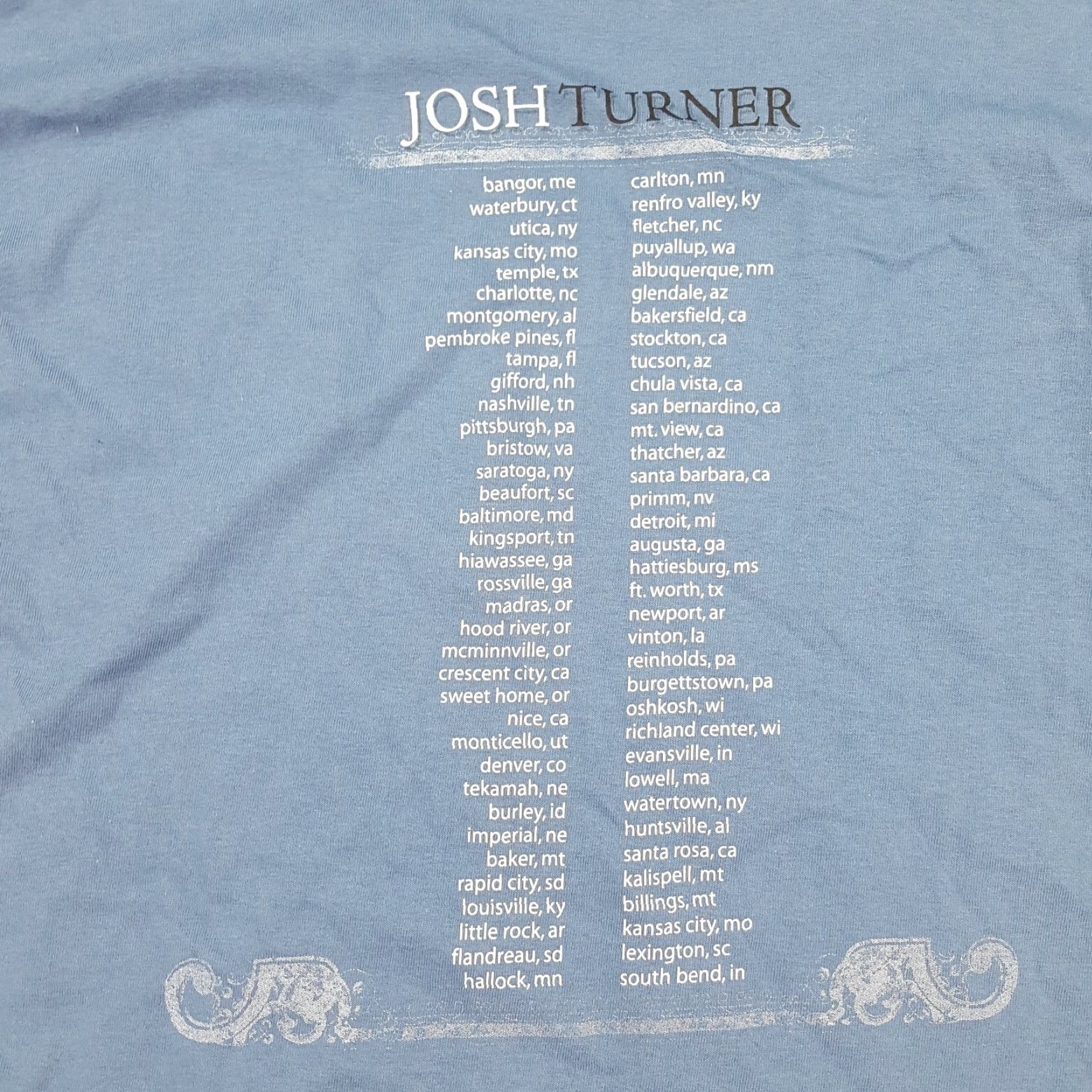 Gildan VINTAGE Josh Turner Your Man VTG Country Music Men's XL Band Rock Retro T Shirt Size US XL / EU 56 / 4 - 7 Thumbnail