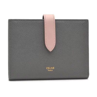 Celine o1w1db10125 10B643BRU Size: OS / Medium Strap Wallet in Grey Size ONE SIZE - 1 Thumbnail
