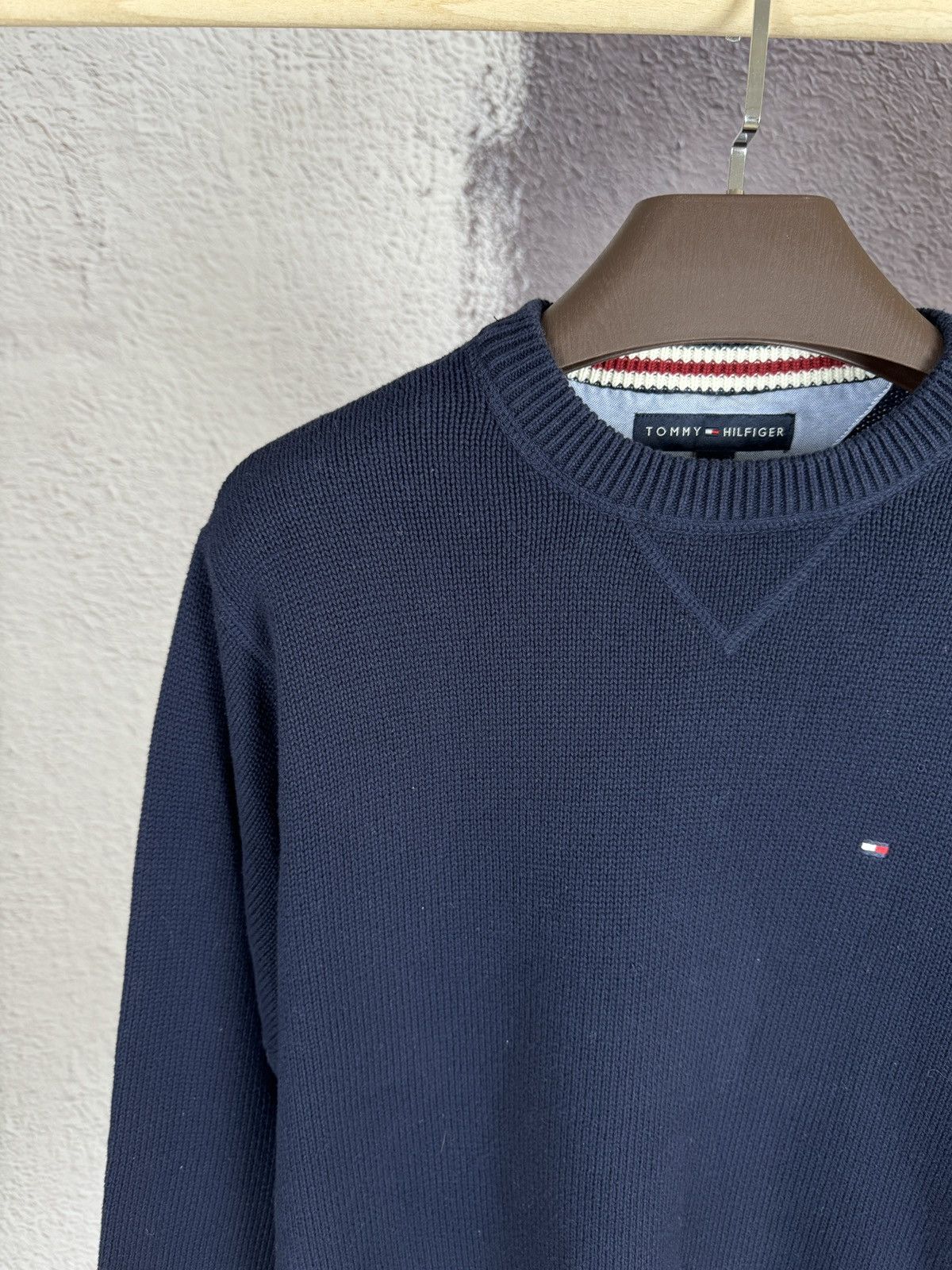 Tommy Hilfiger Tommy Hilfiger vintage blue knitted cotton sweatshirt Size US M / EU 48-50 / 2 - 3 Thumbnail