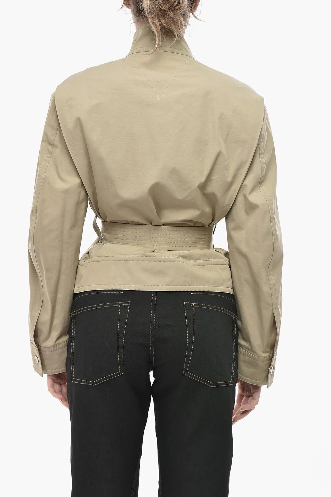 Bottega Veneta og1mm0426 Cotton-Blend Jacket in Beige Size XS / US 0-2 / IT 36-38 - 2 Thumbnail