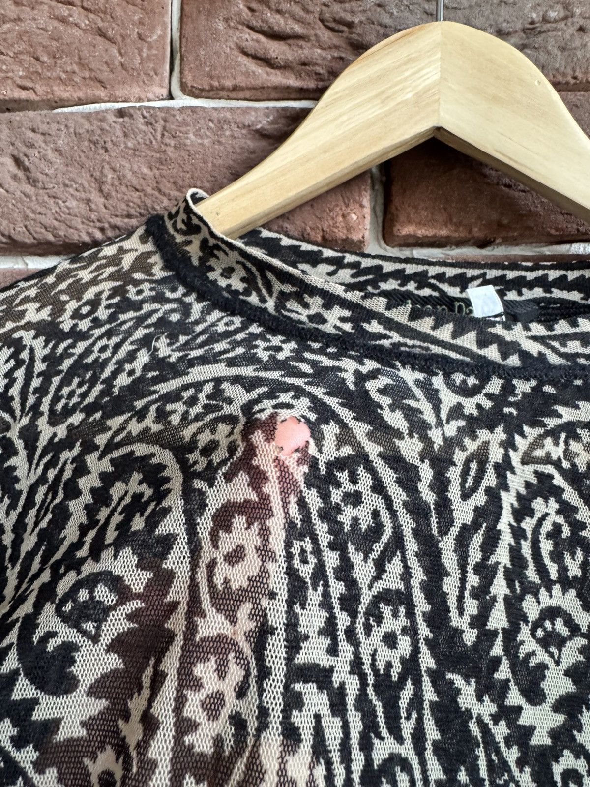 Jean Paul Gaultier Vintage 90s Jean Paul Gaultier Paisley Mesh LS TOP JP Shirt Size XL / US 12-14 / IT 48-50 - 3 Thumbnail