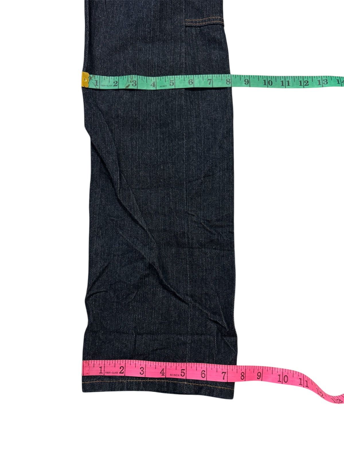 Japanese Brand VINTAGE DOMINATE DOUBLE WAIST CURVED PUNK STYLE DENIM Size US 30 / EU 46 - 21 Thumbnail