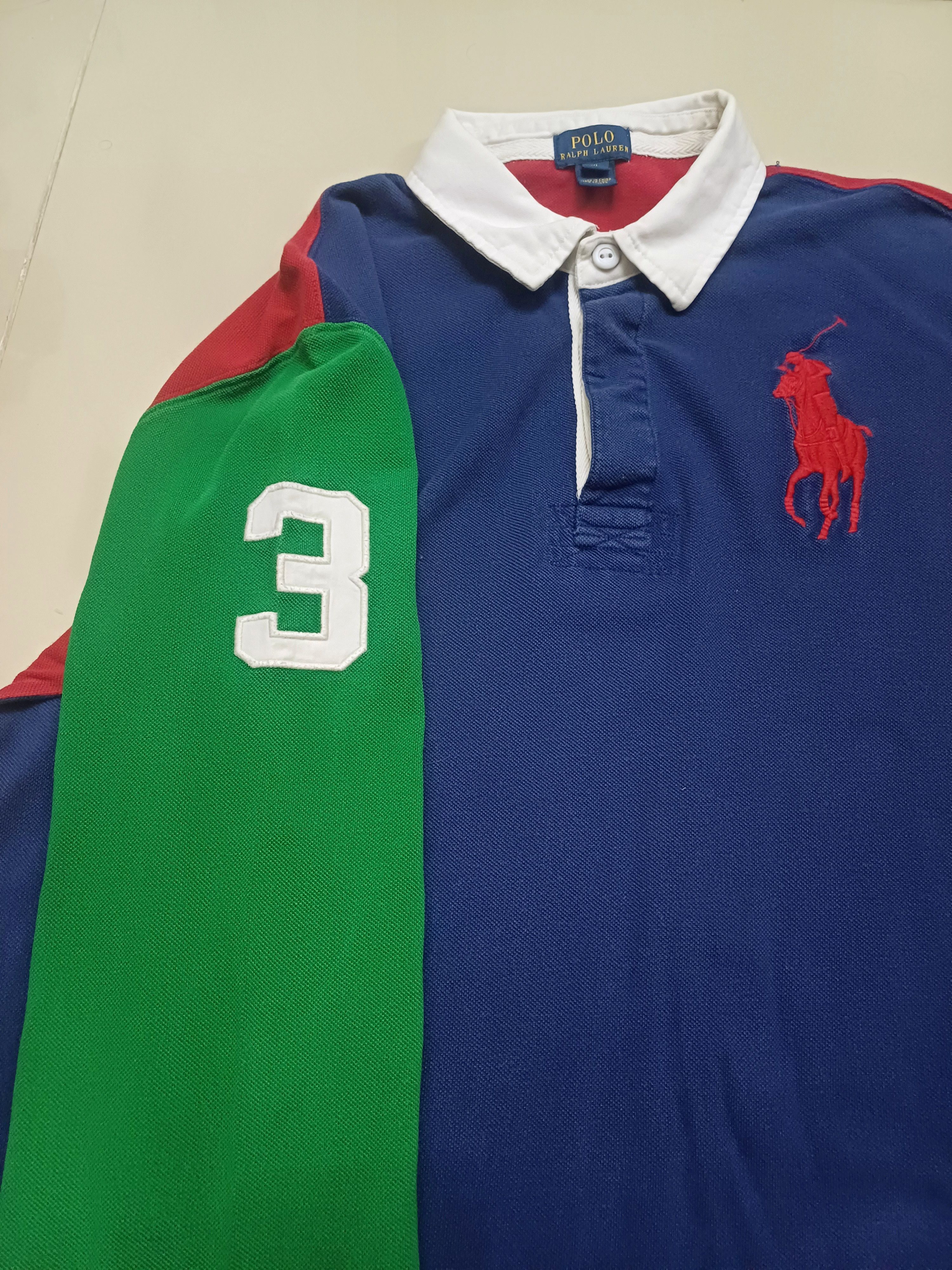 Designer × Polo Ralph Lauren × Rugby Ralph Lauren Nice block colour polo no. 3 rugby design 🔥🔥🔥 Size US S / EU 44-46 / 1 - 8 Thumbnail