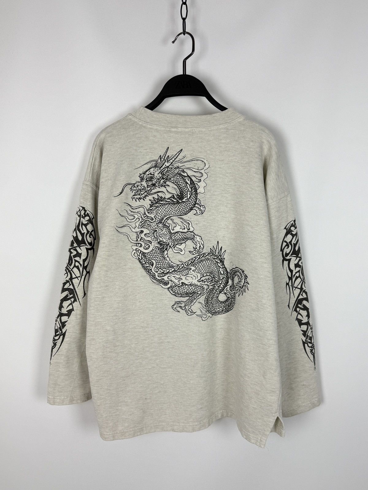 Vintage 1990s Vintage Wild Side Raver Tribal Dragon Sweatshirt L Size US L / EU 52-54 / 3 - 9 Thumbnail