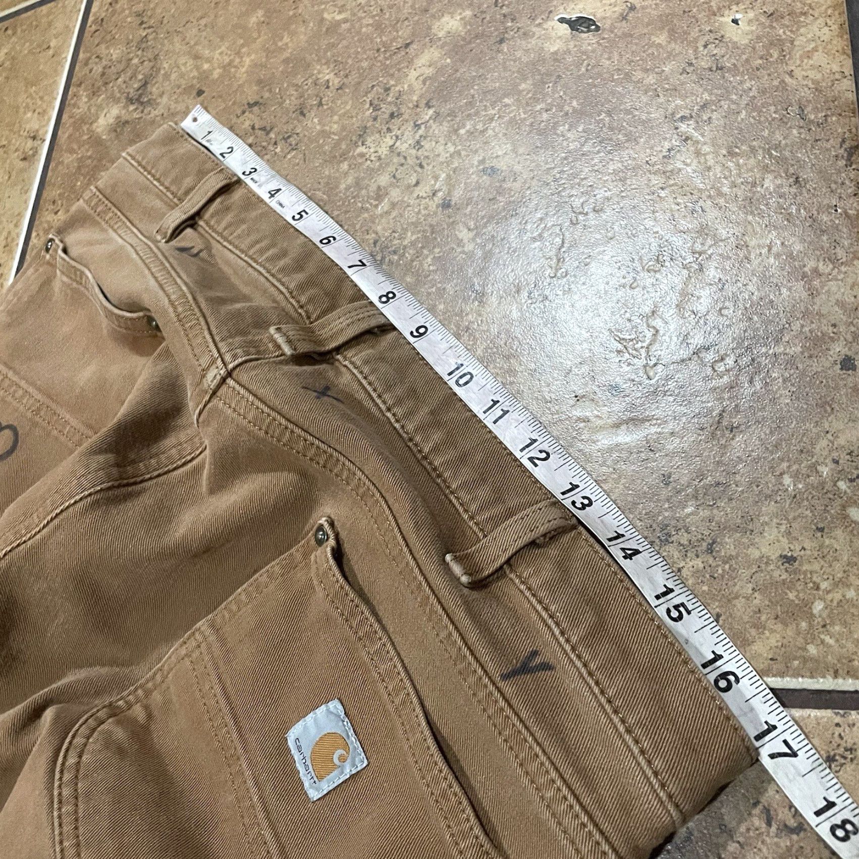 Carhartt VINTAGE Carhartt Pants Carpenter Double Knee Tan 34 x 27 Women 14 Mens Beige USA 100% Cotton Workspace Workwear Size 24" / US 00 / IT 34 - 6 Thumbnail